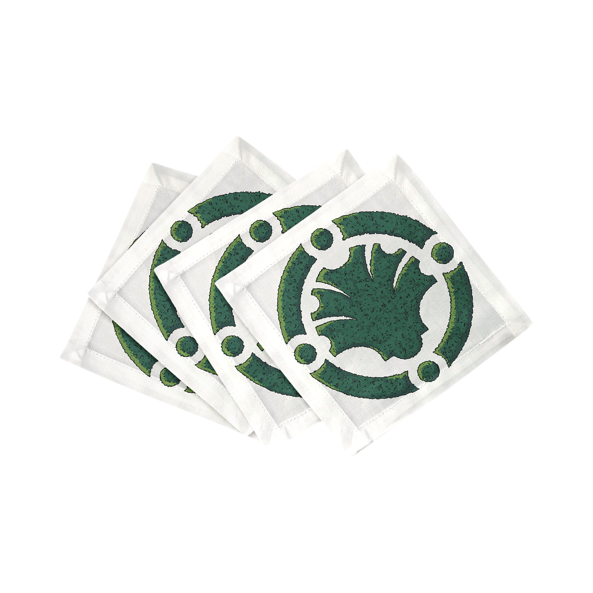 Timothy Corrigan Parterre Garden 6X6 Hemstitch Cocktail Napkins, Set Of 4 - nicolettemayer.com