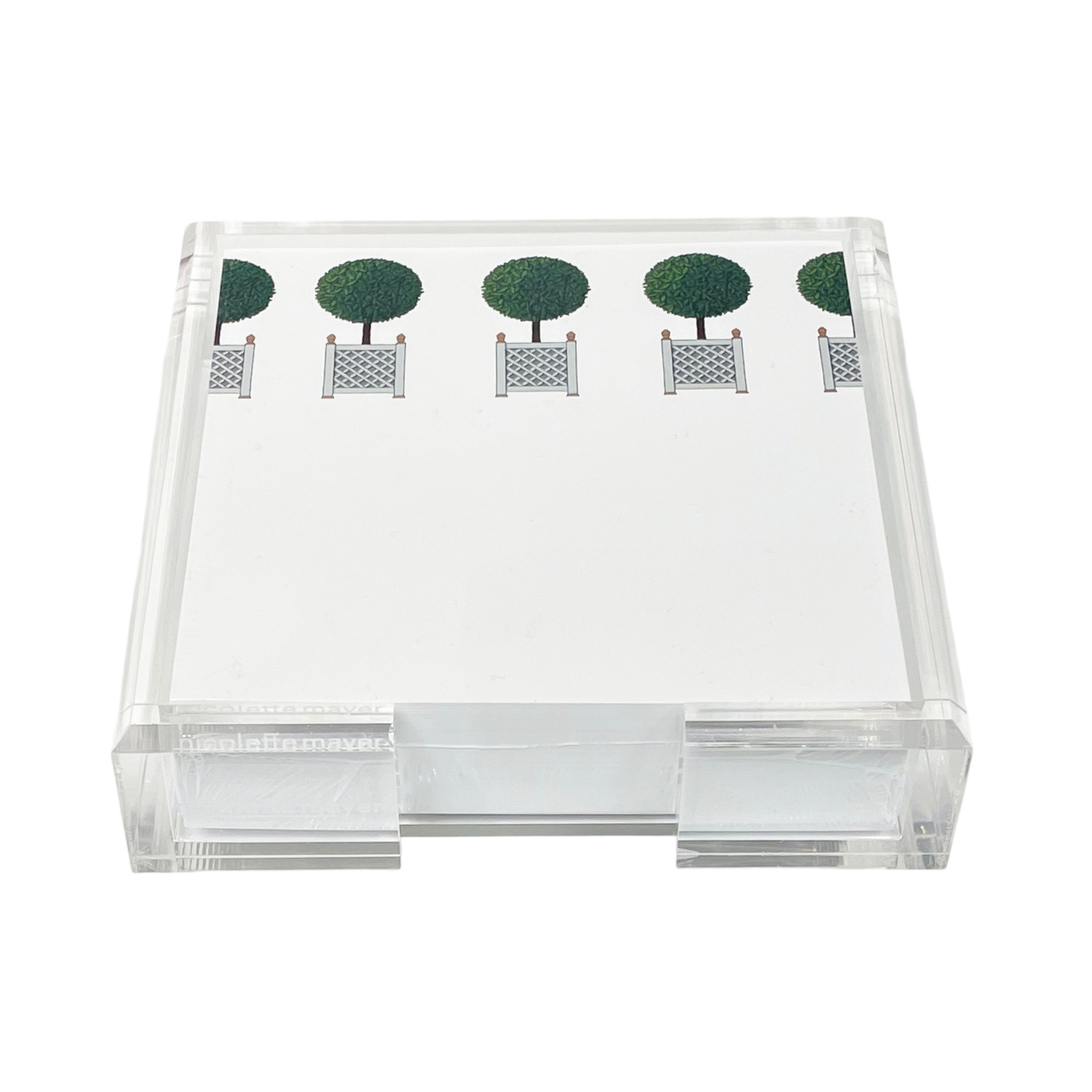Topiary Note Cards With Acrylic Holder