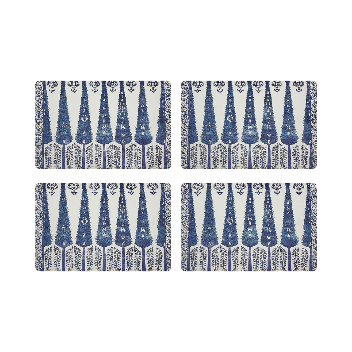 Topkapi Garden Classic 17.5" Rectangle Pebble Placemat, Set Of 4 - nicolettemayer.com