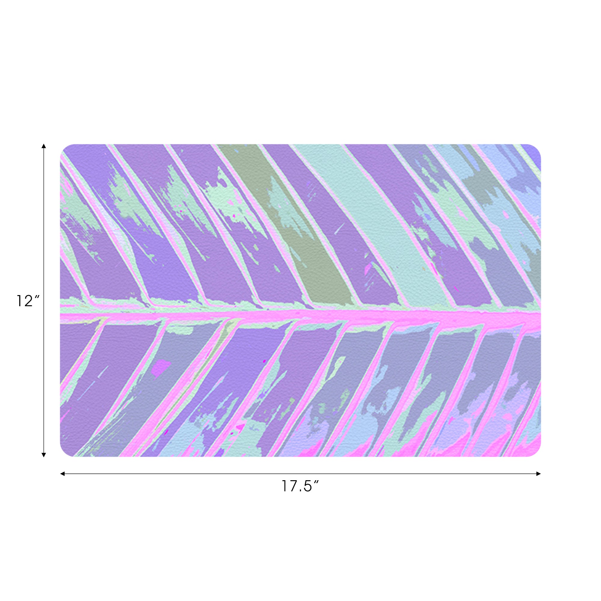Lot de 4 sets de table rectangulaires Tropical Leaf Wander
