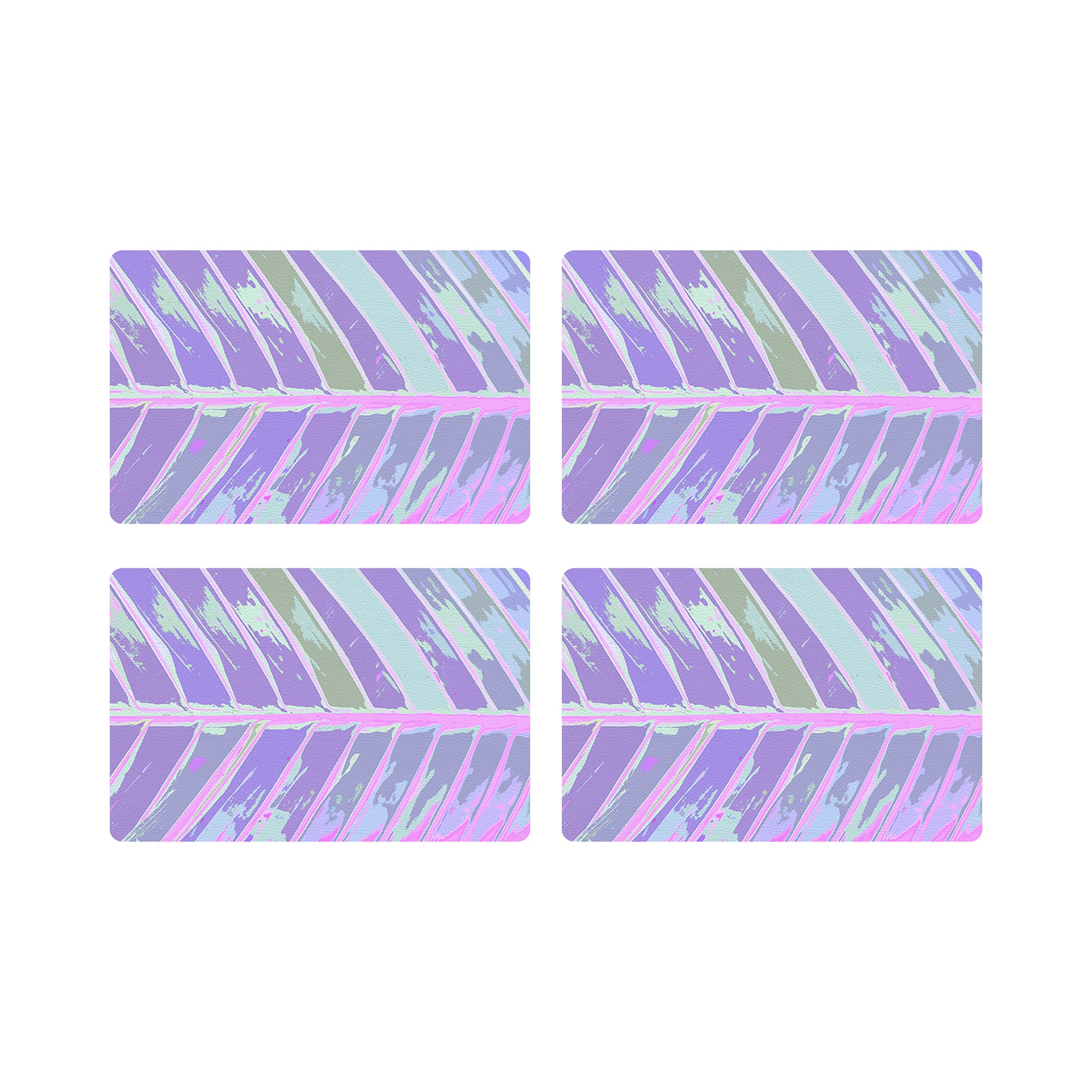 Tropical Leaf Wander Vegan Leather Rectangle Placemat