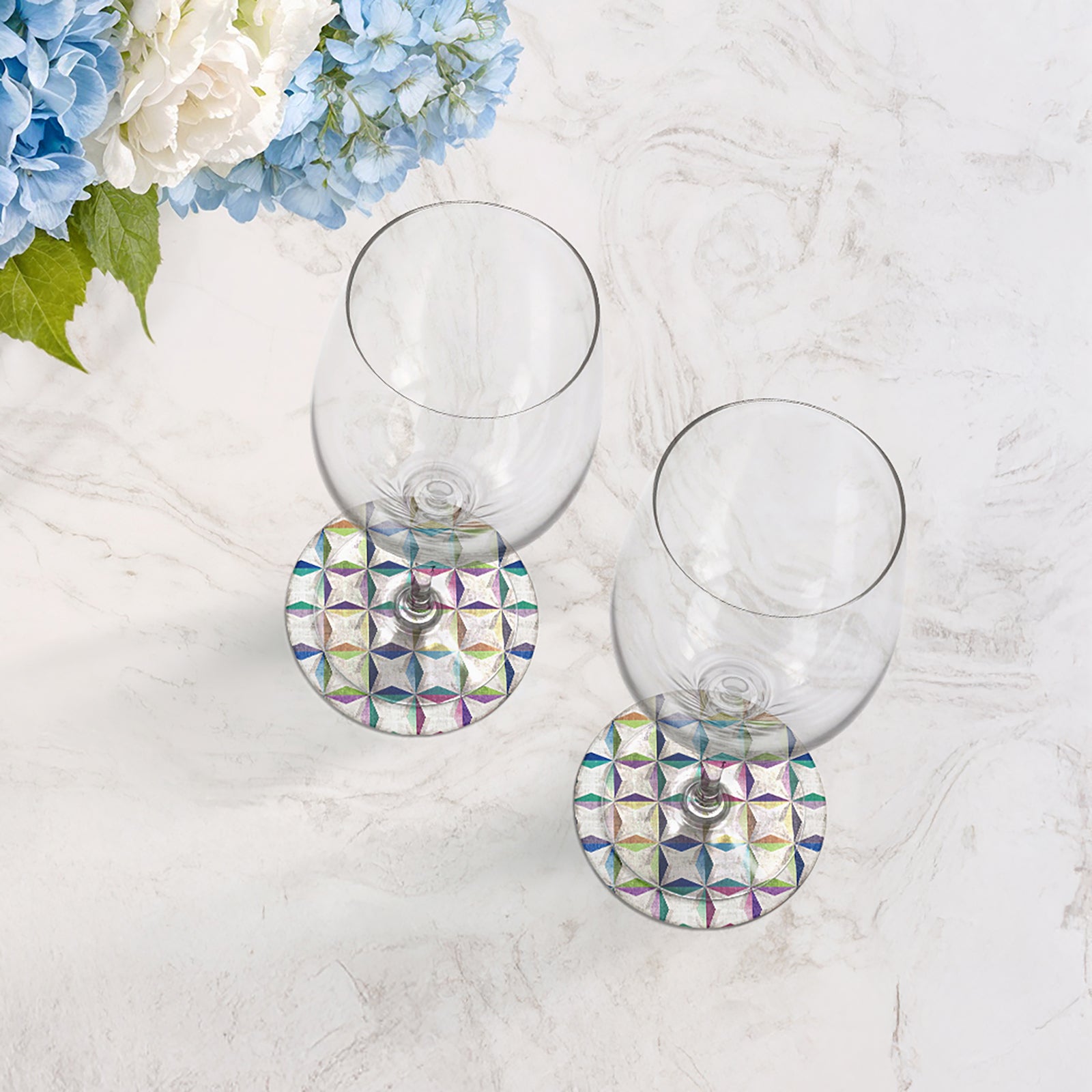 Truiq Happy Vegan Leather Round Coasters