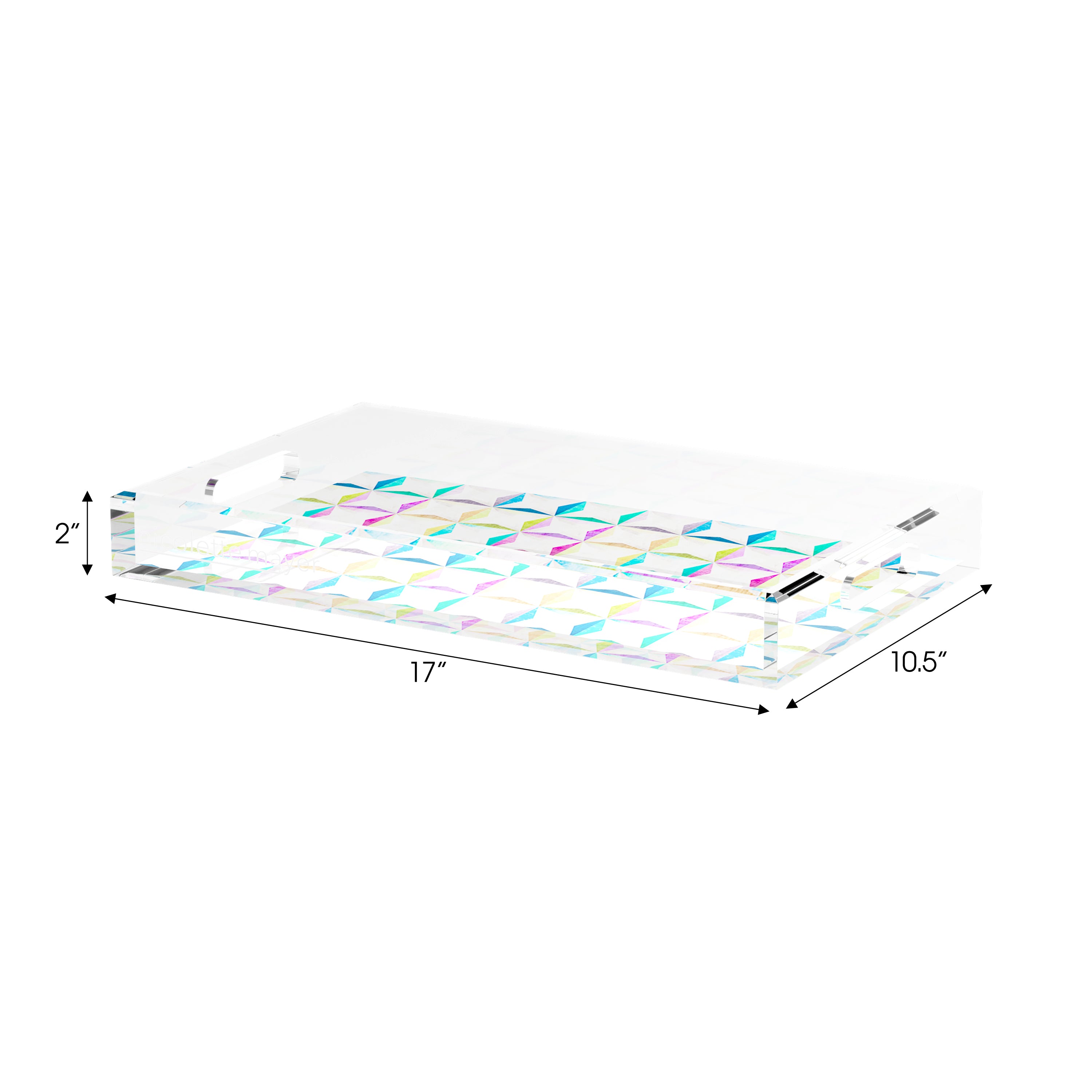 Truiq Happy 17X10.5 Acrylic Tray - nicolettemayer.com