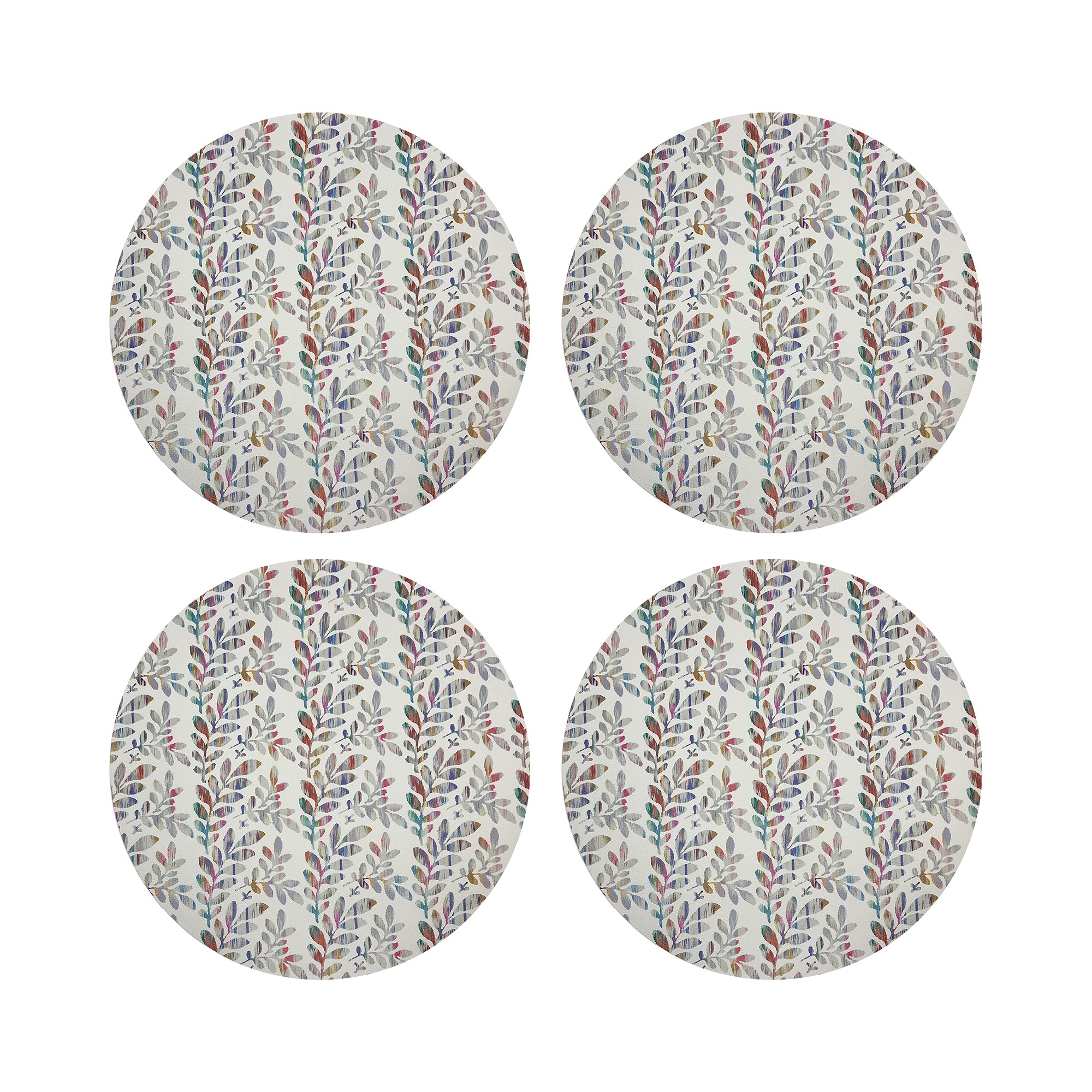 TUILERIES CHAMPAGNE 16" Round Pebble Placemats, Set of 4 - nicolettemayer.com