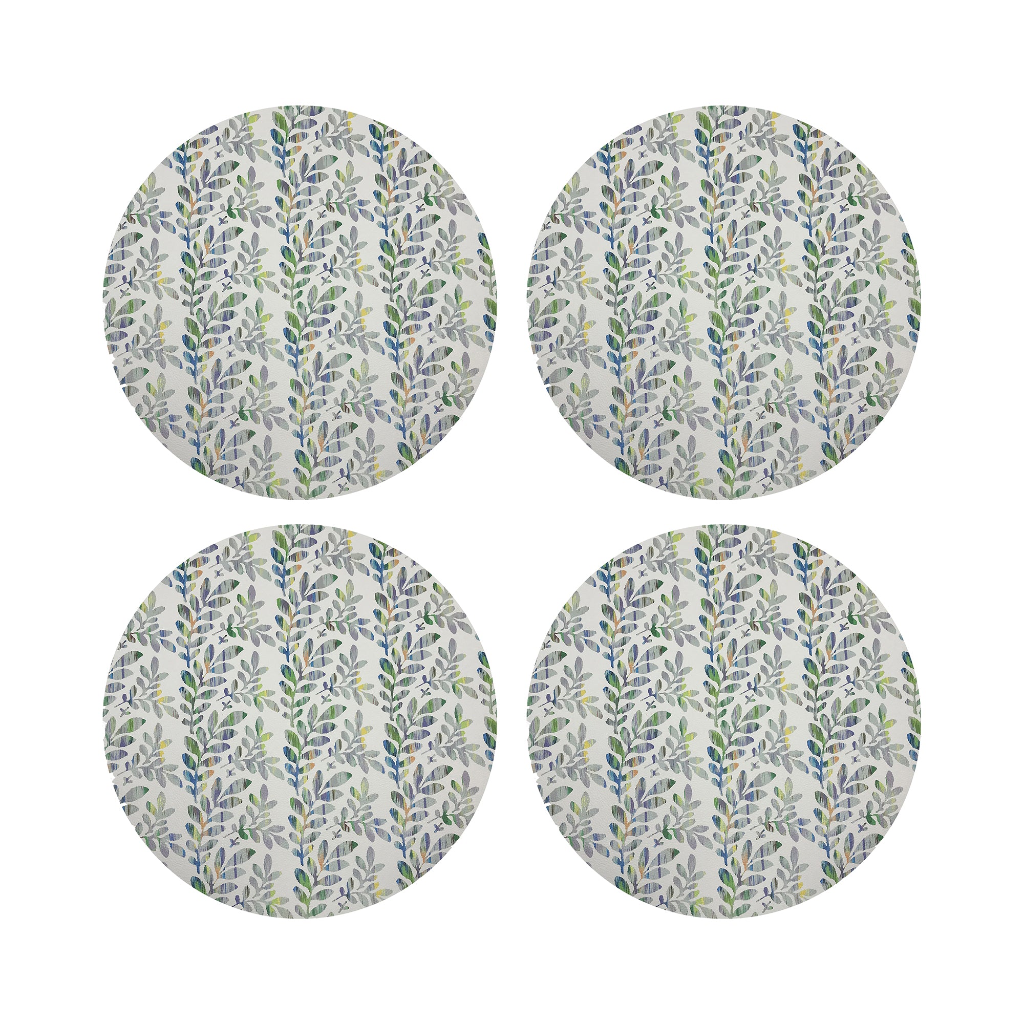 TUILERIES VERDURE 16" Round Pebble Placemats, Set of 4 - nicolettemayer.com