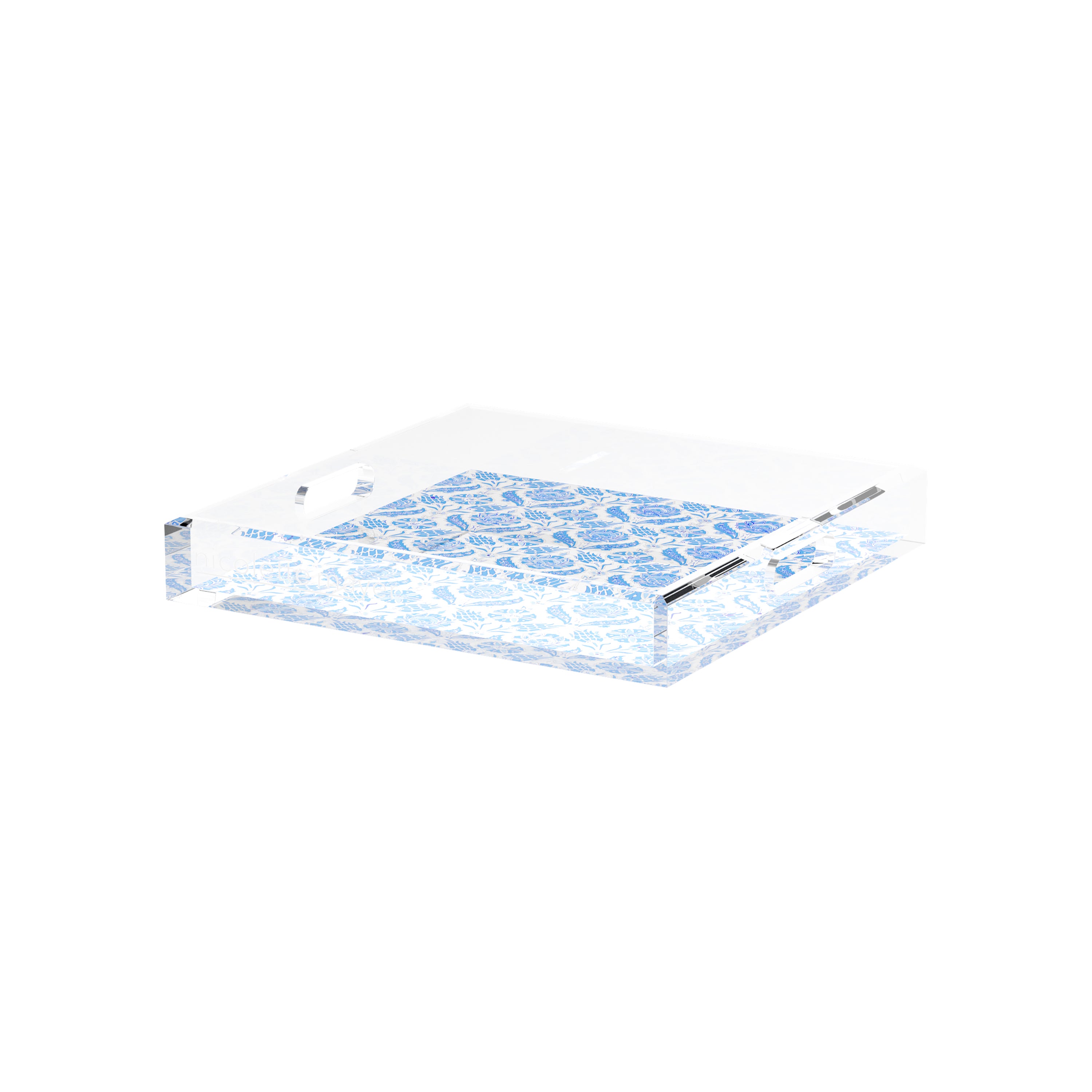 Tulipia Blue 12X12 Acrylic Tray - nicolettemayer.com