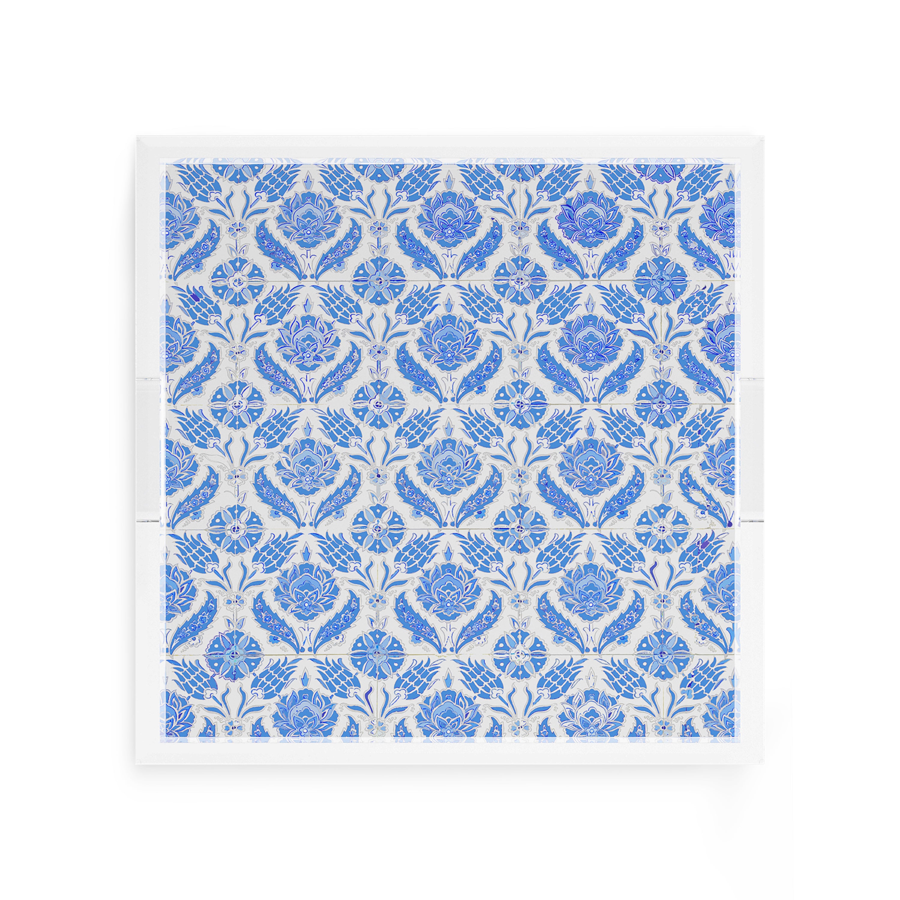 Tulipia Blue 12X12 Acrylic Tray - nicolettemayer.com