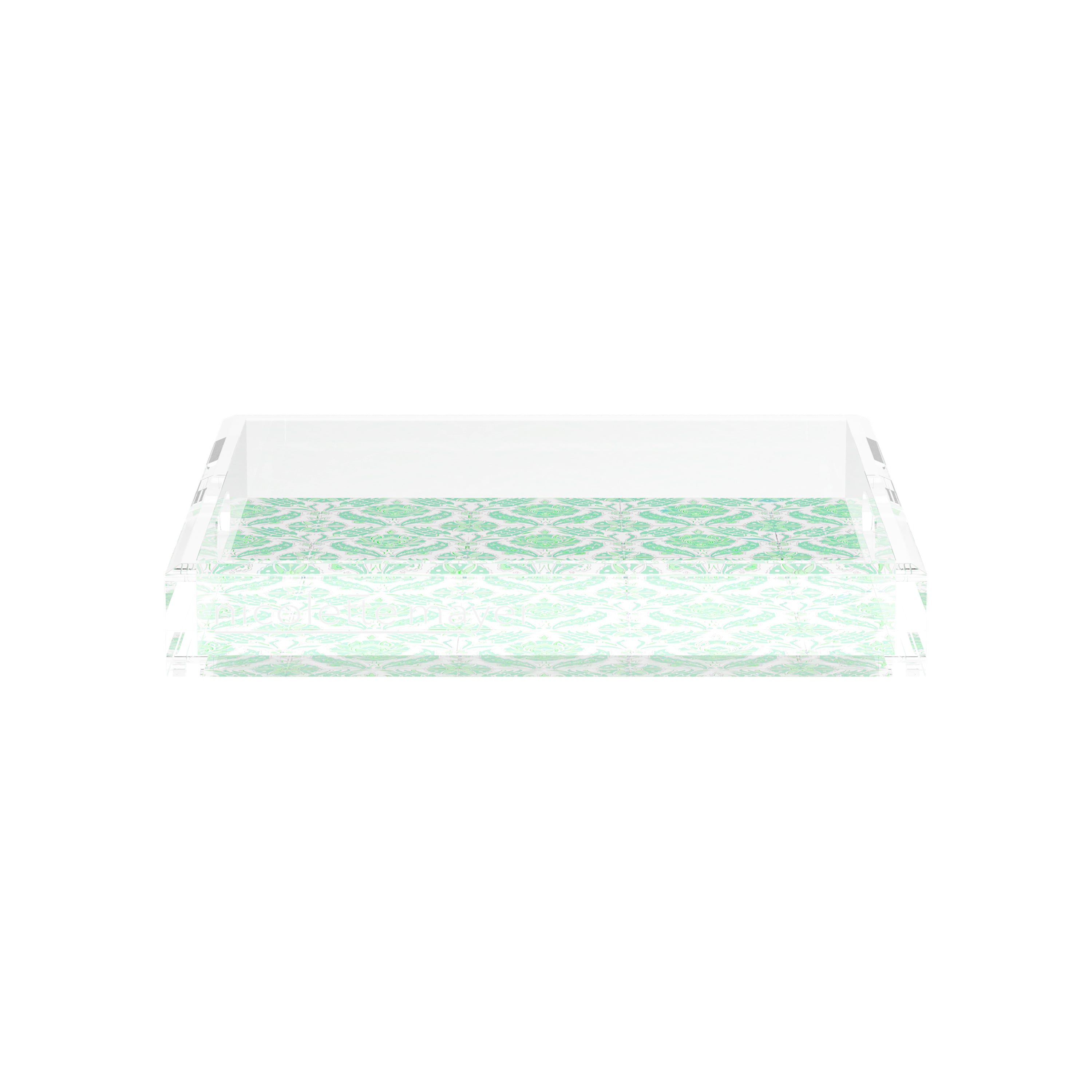 Tulipia Green 12X12 Acrylic Tray - nicolettemayer.com