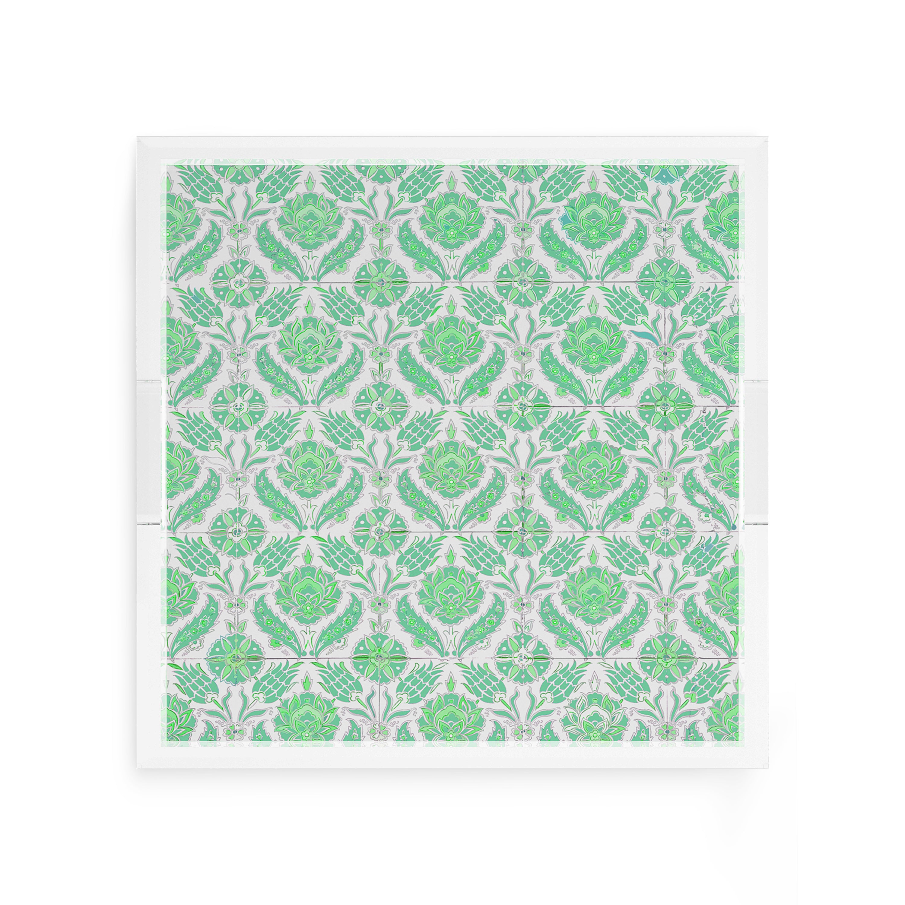 Tulipia Green 12X12 Acrylic Tray - nicolettemayer.com