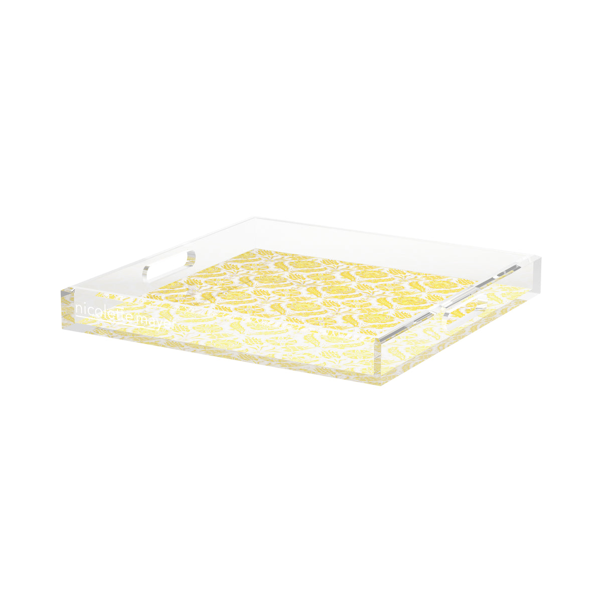 Tulipia Yellow Acrylic Decorative Tray, 15 x 15 in. by Nicolette Mayer