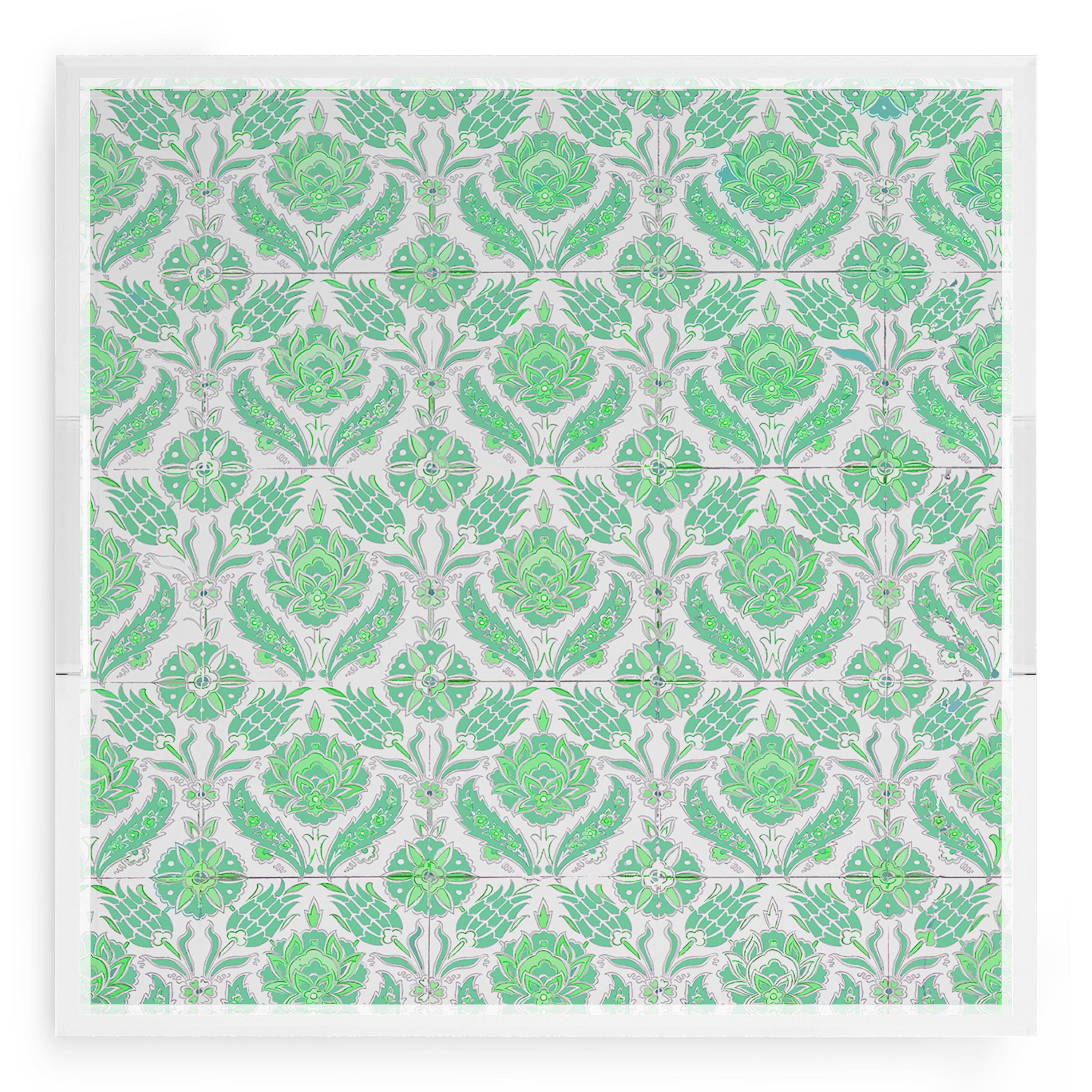 Tulipia Green 18X18 Acrylic Tray - nicolettemayer.com