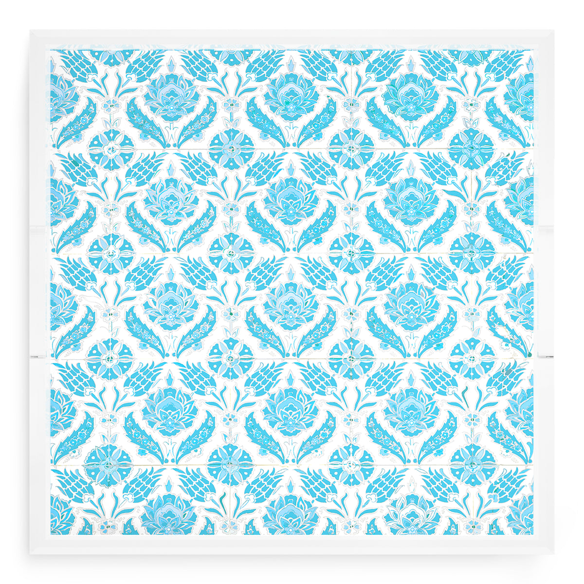 Tulipia Turquoise Acrylic Decorative Tray, 18 x 18 in. by Nicolette Mayer