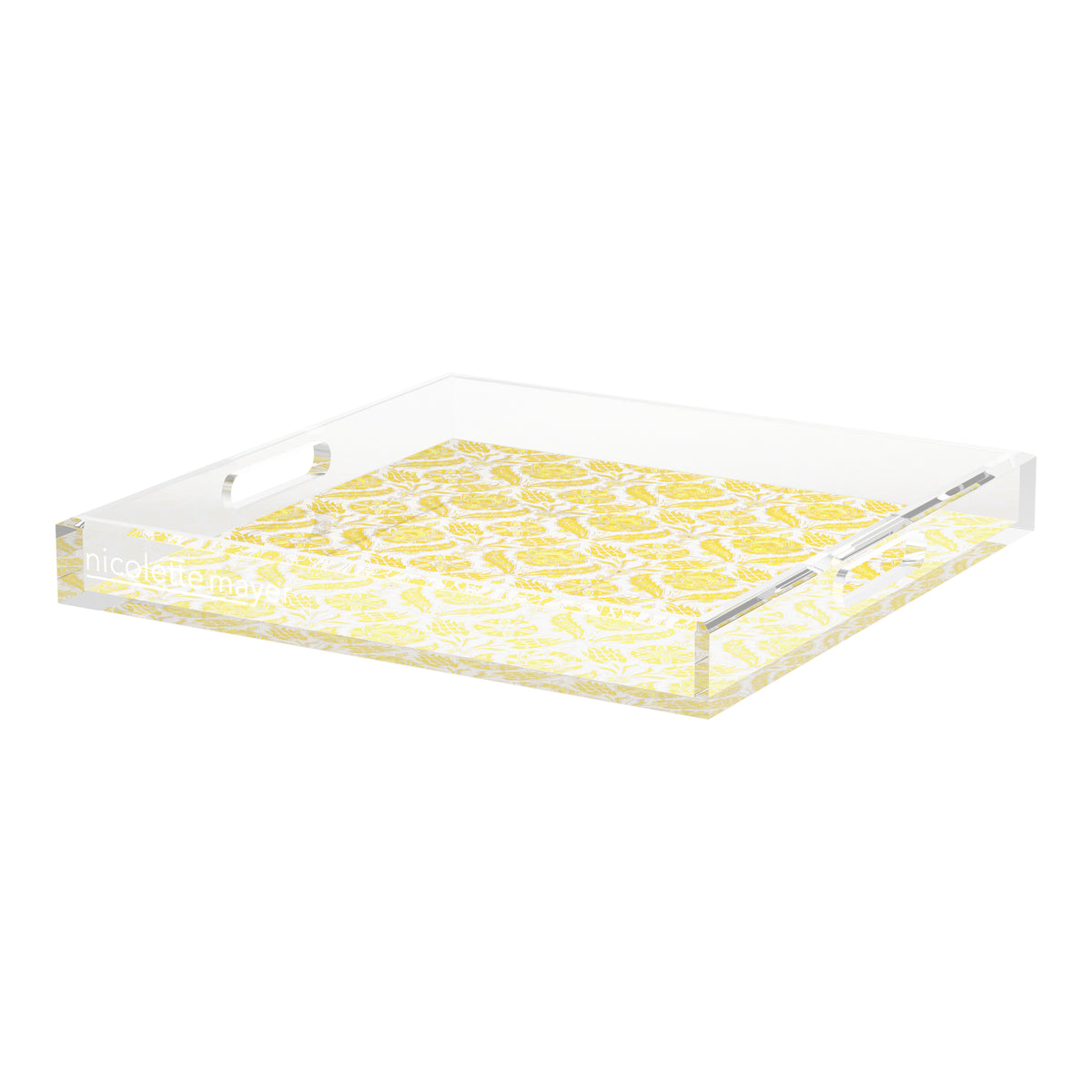 Tulipia Yellow Acrylic Decorative Tray, 18 x 18 in. by Nicolette Mayer