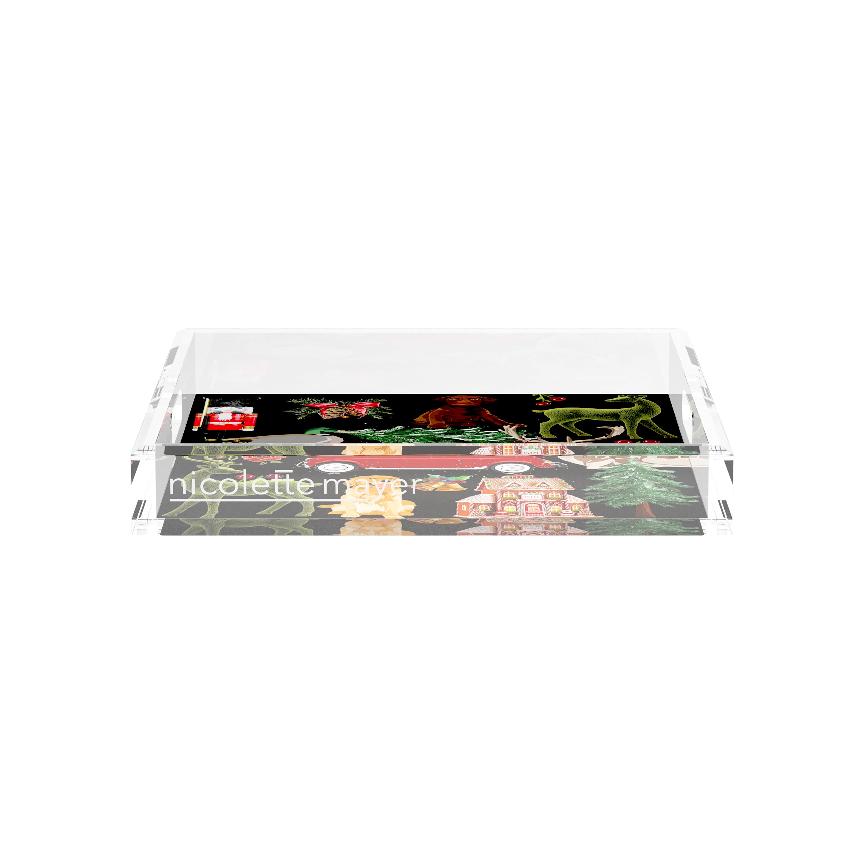 Ultimate Christmas Black 12X12 Acrylic Tray - nicolettemayer.com