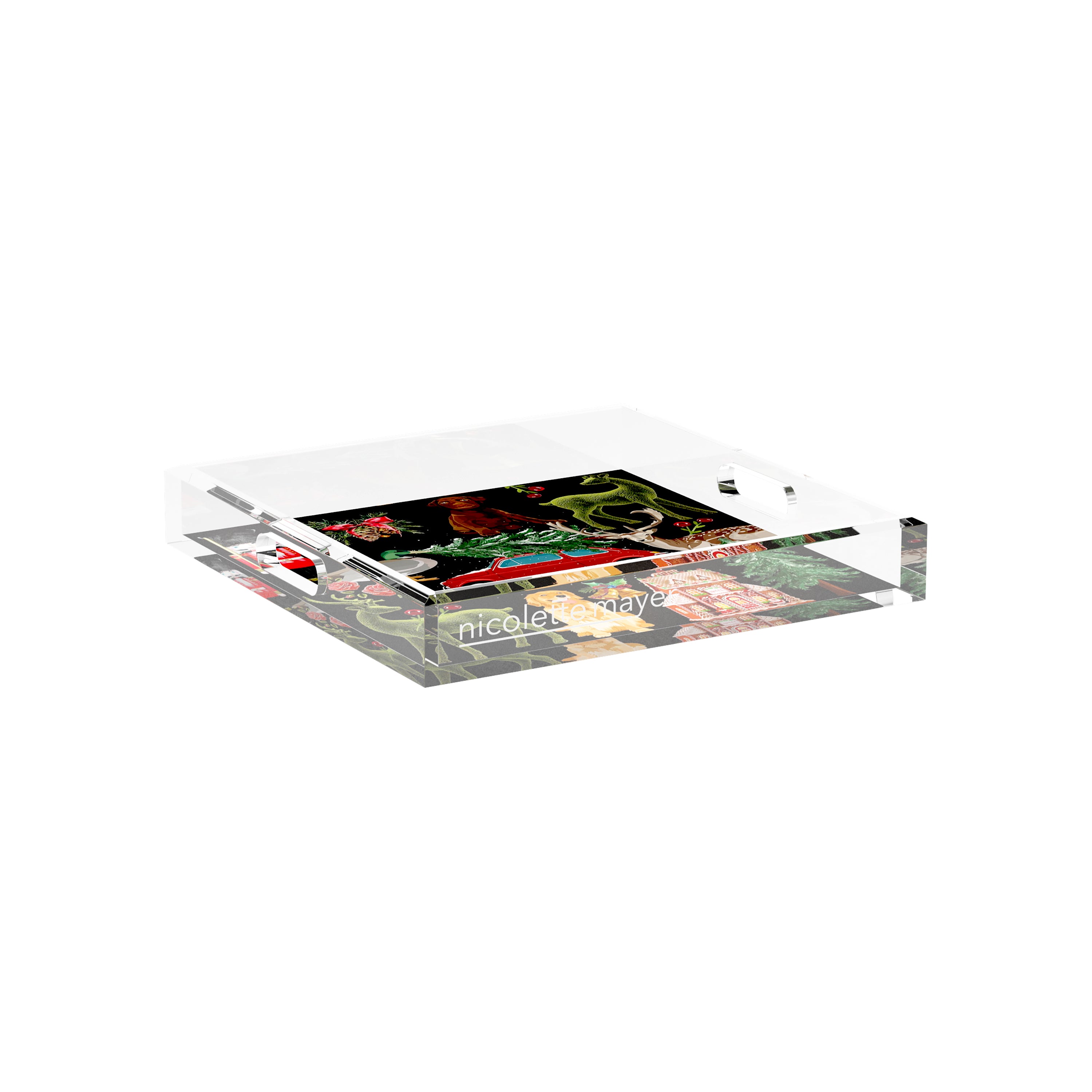 Ultimate Christmas Black 12X12 Acrylic Tray - nicolettemayer.com