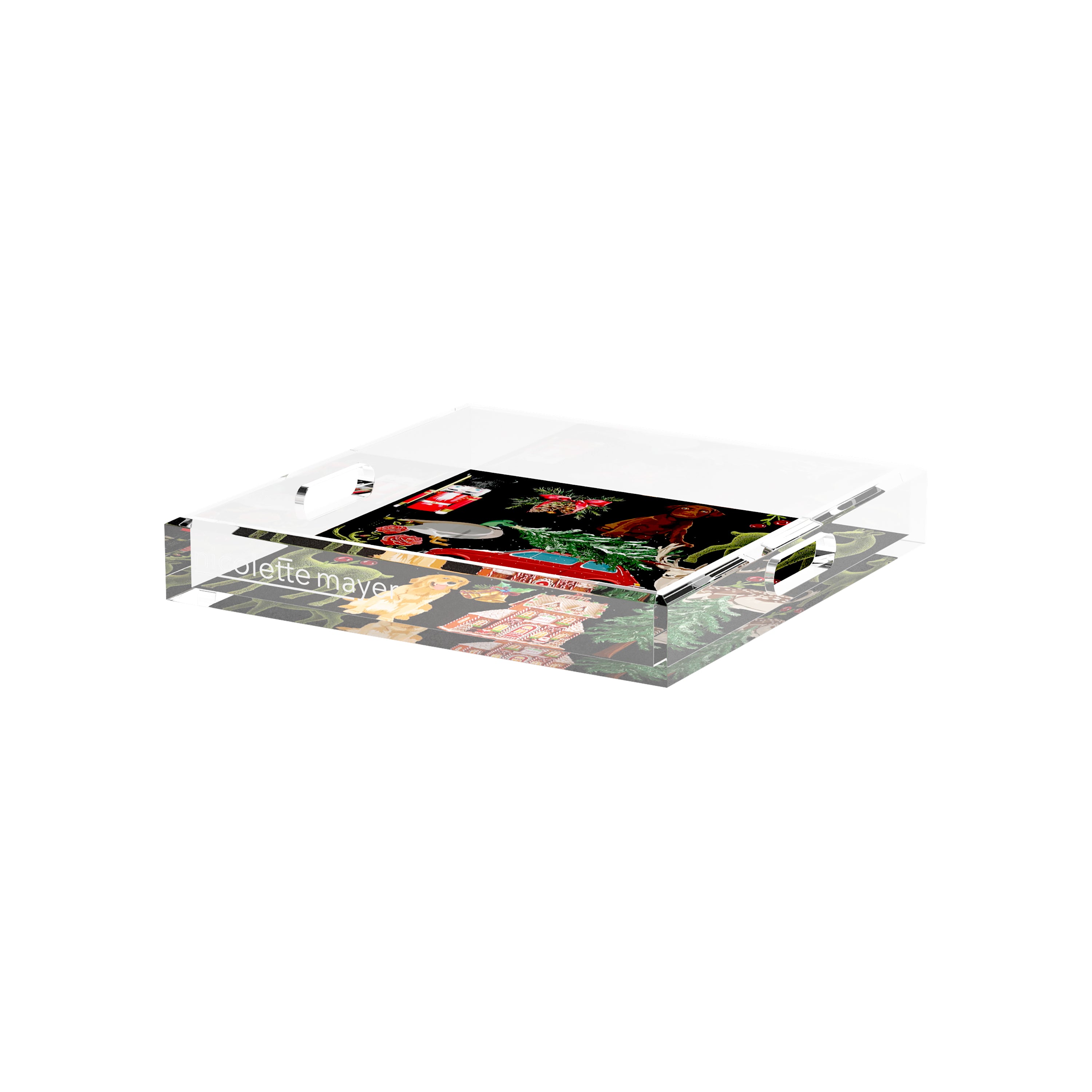 Ultimate Christmas Black 12X12 Acrylic Tray - nicolettemayer.com