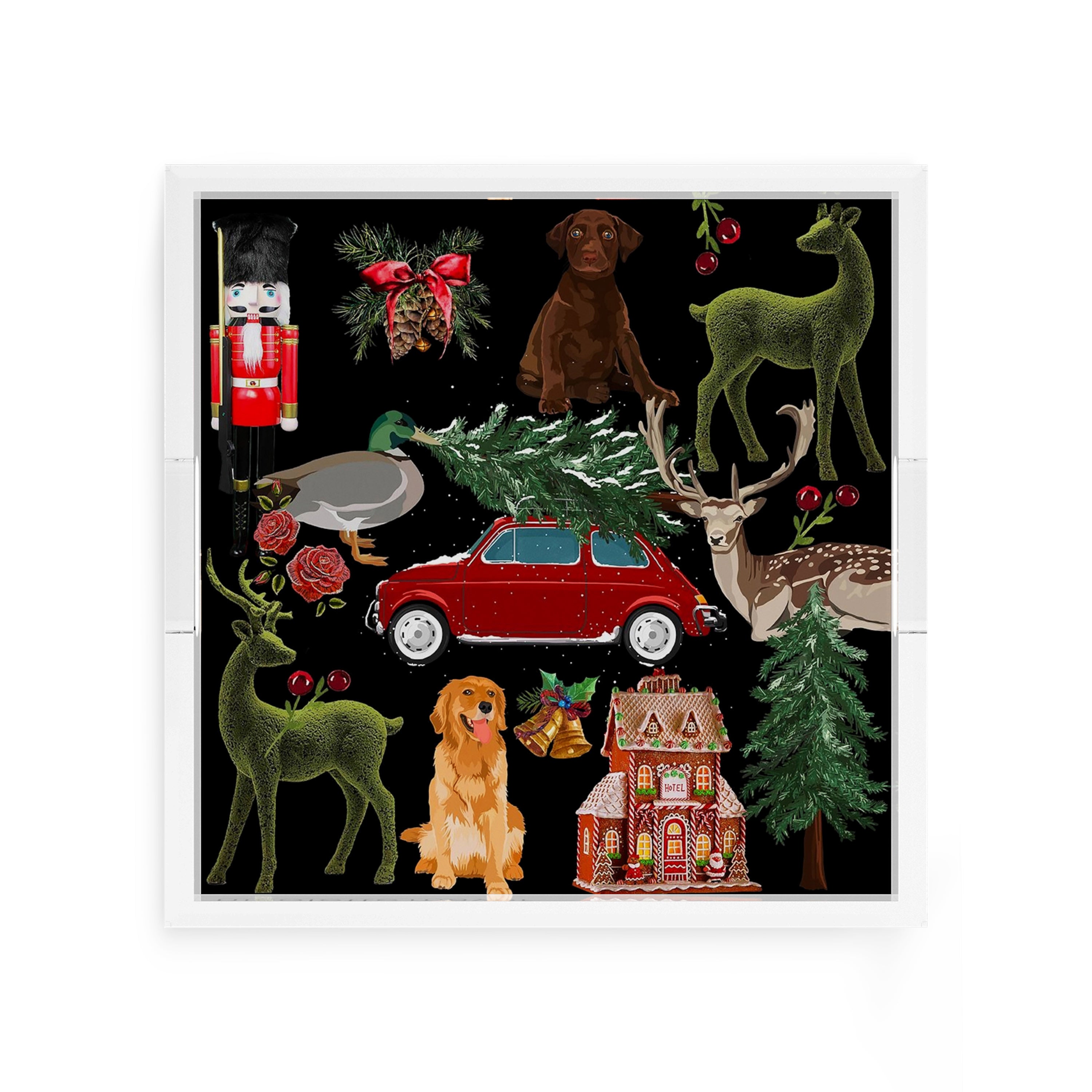 Ultimate Christmas Black 12X12 Acrylic Tray - nicolettemayer.com