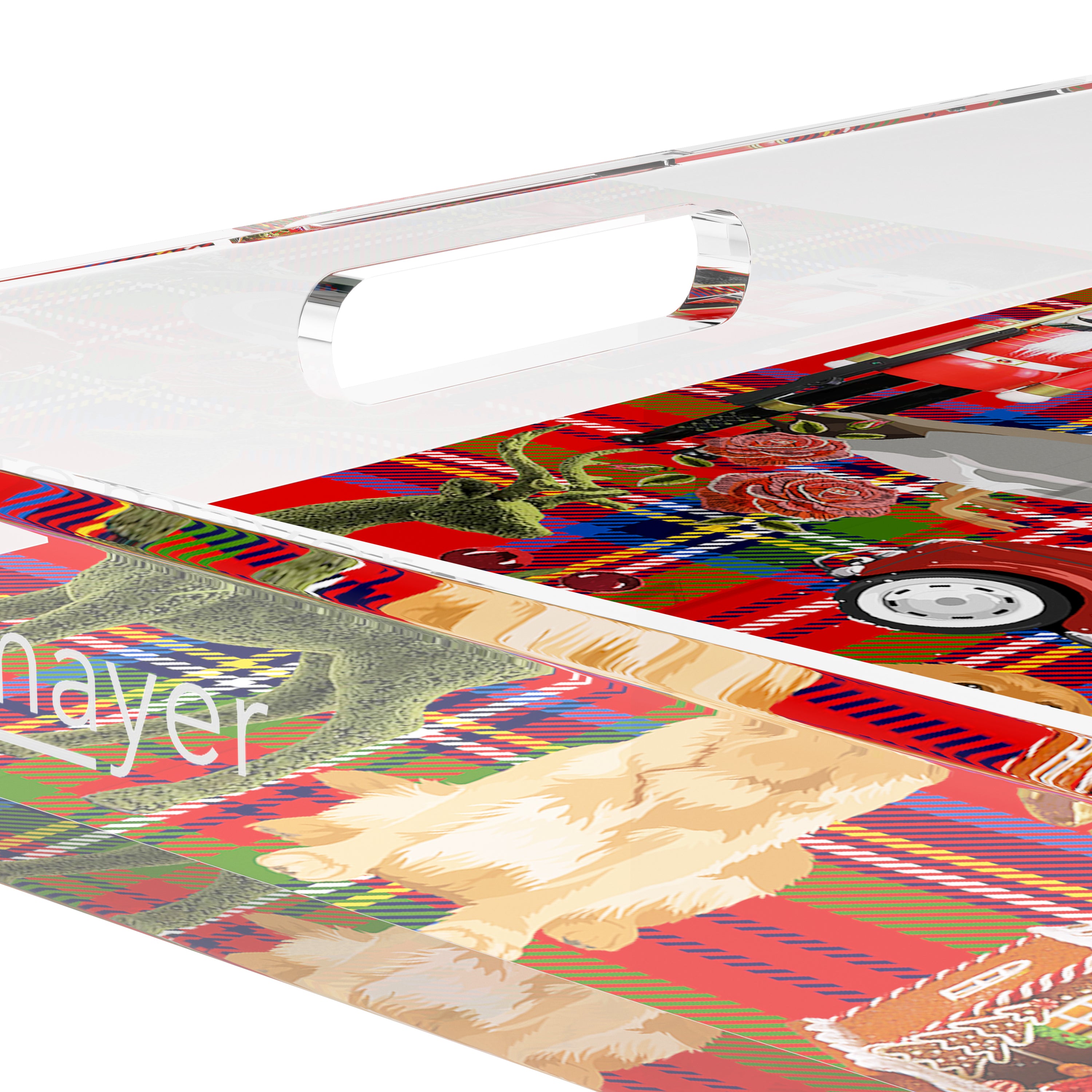 Ultimate Christmas Plaid 18X18 Acrylic Tray - nicolettemayer.com