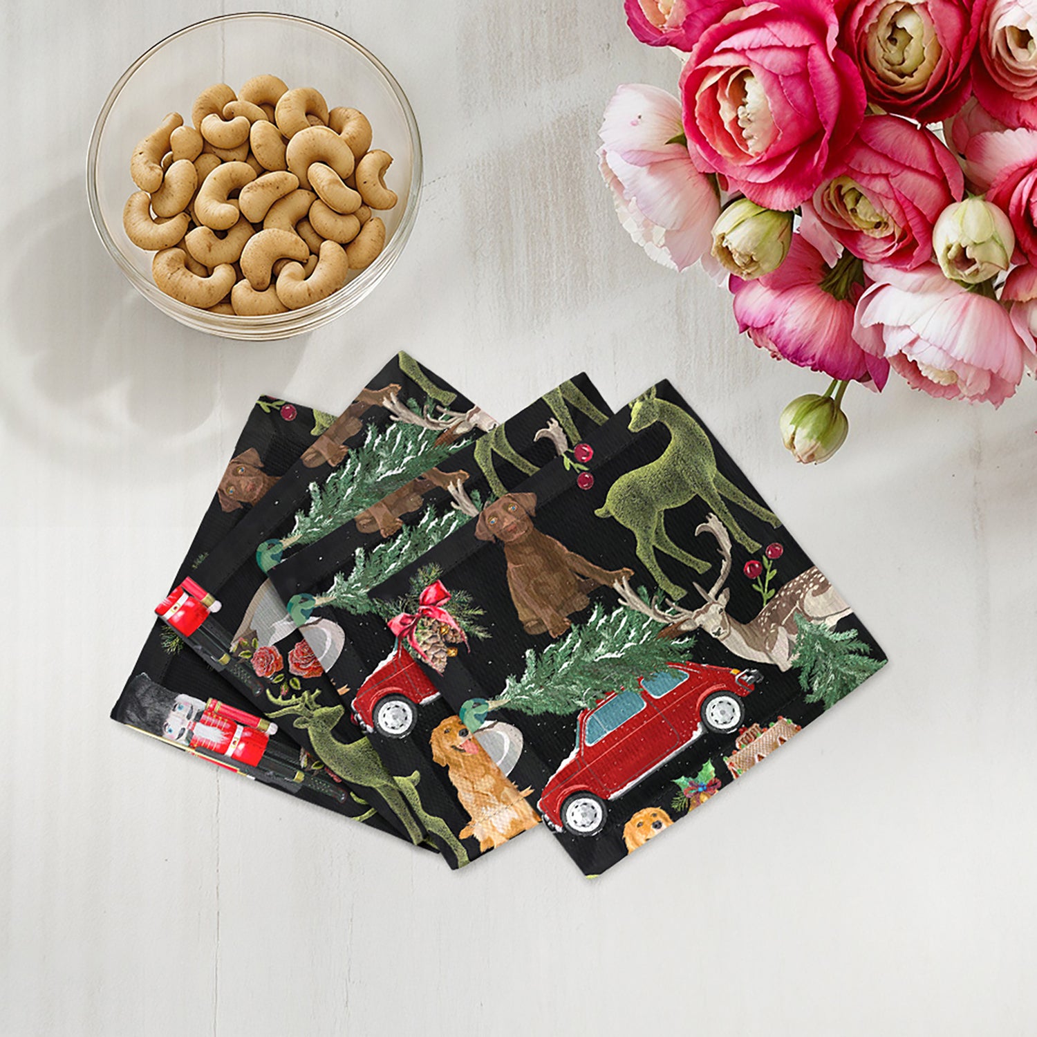 Ultimate Christmas Black 6X6 Cocktail Napkins - nicolettemayer.com