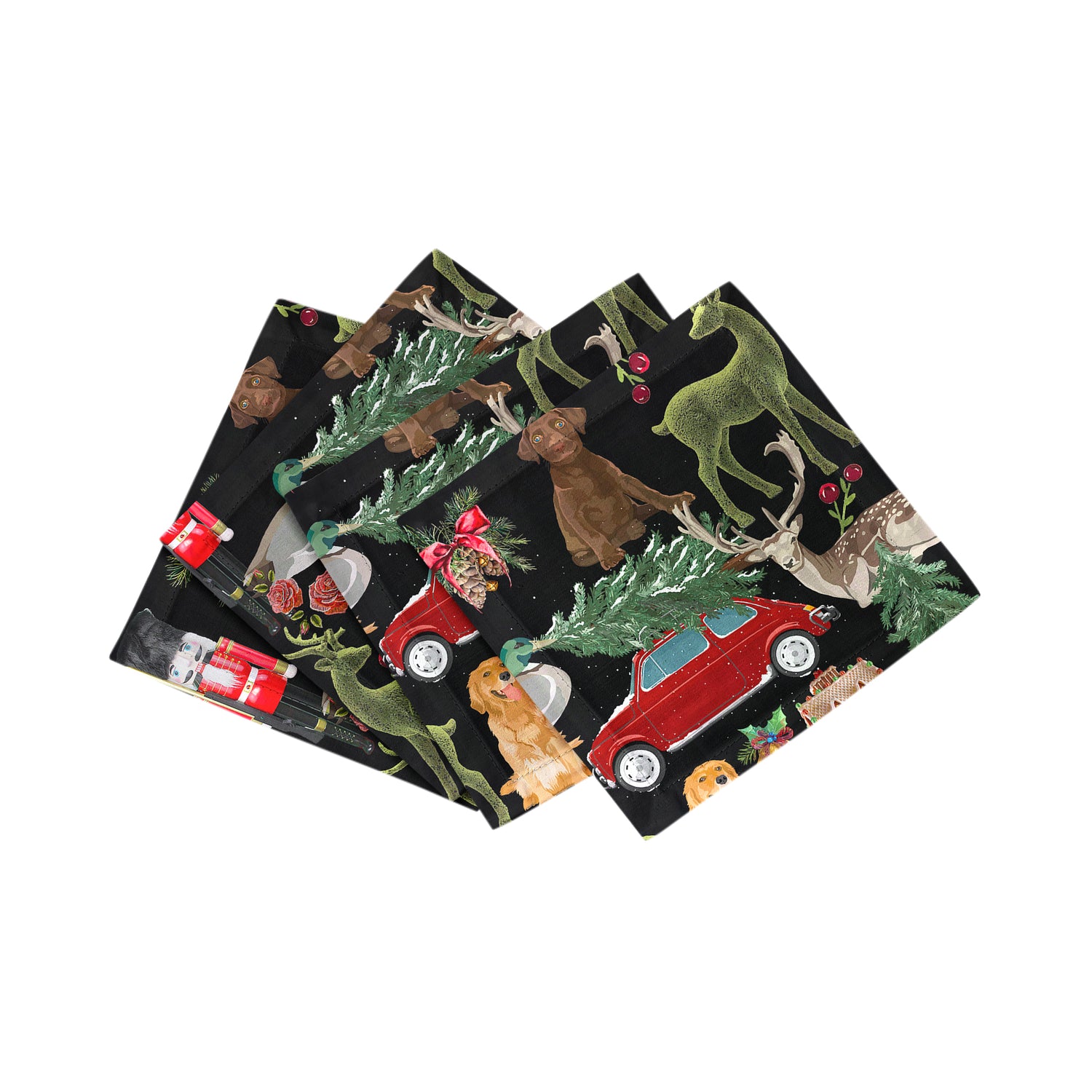 Ultimate Christmas Black 6X6 Cocktail Napkins - nicolettemayer.com