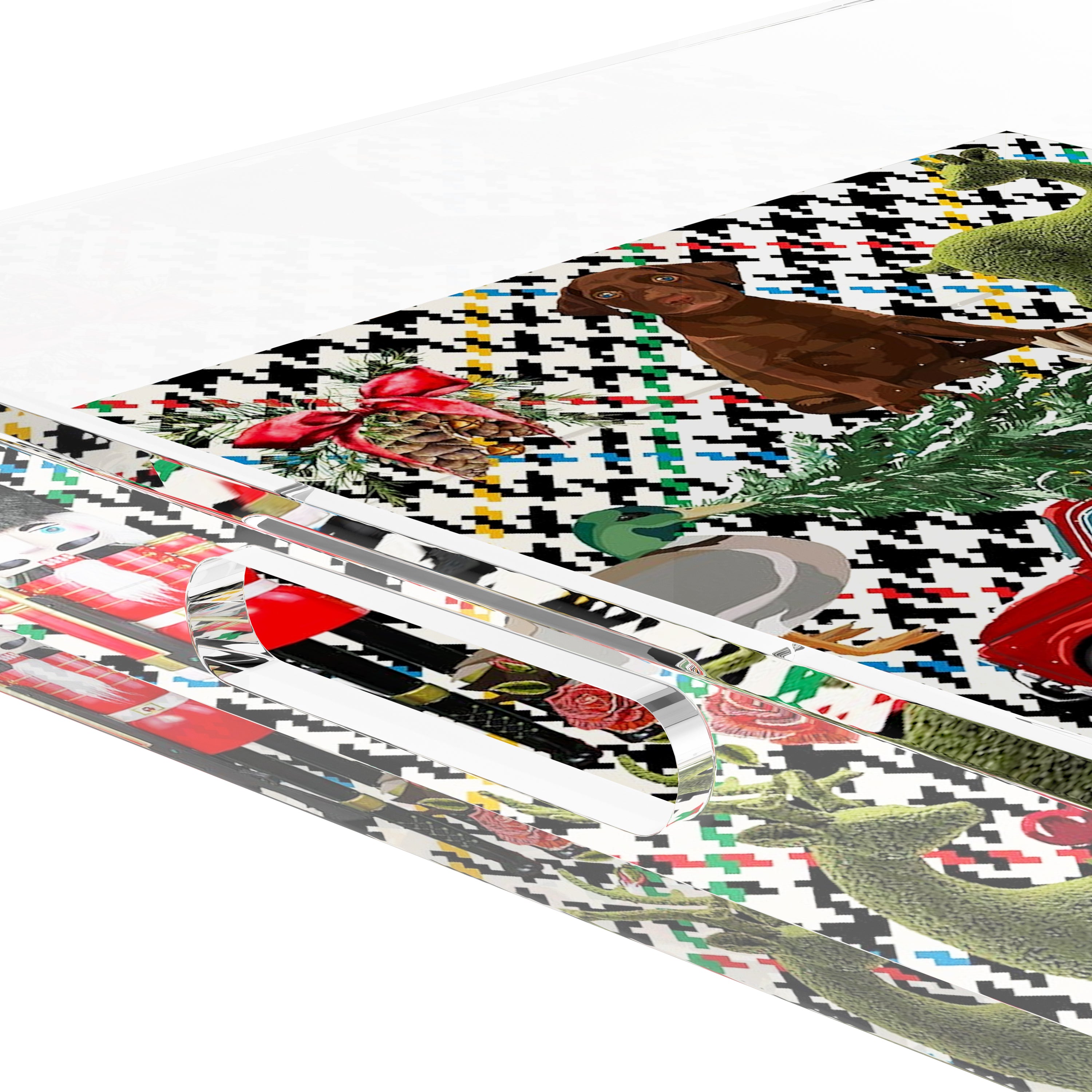 Ultimate Christmas Multi Plaid 12X12 Acrylic Tray - nicolettemayer.com