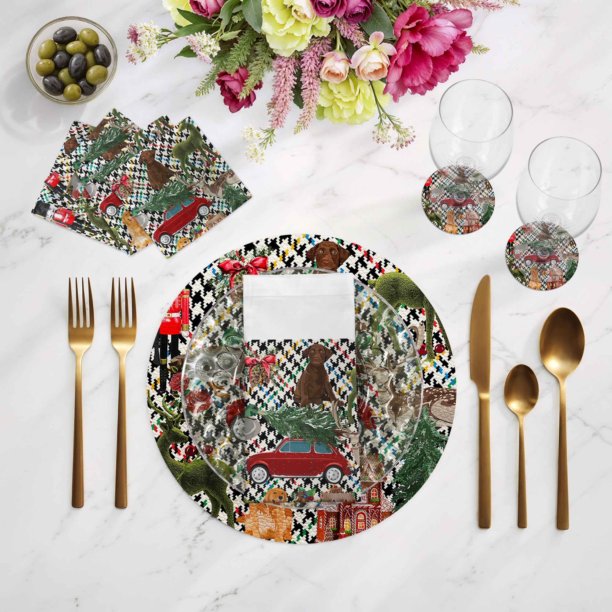 Ultimate Christmas Multi Plaid 6X6 Cocktail Napkins - nicolettemayer.com