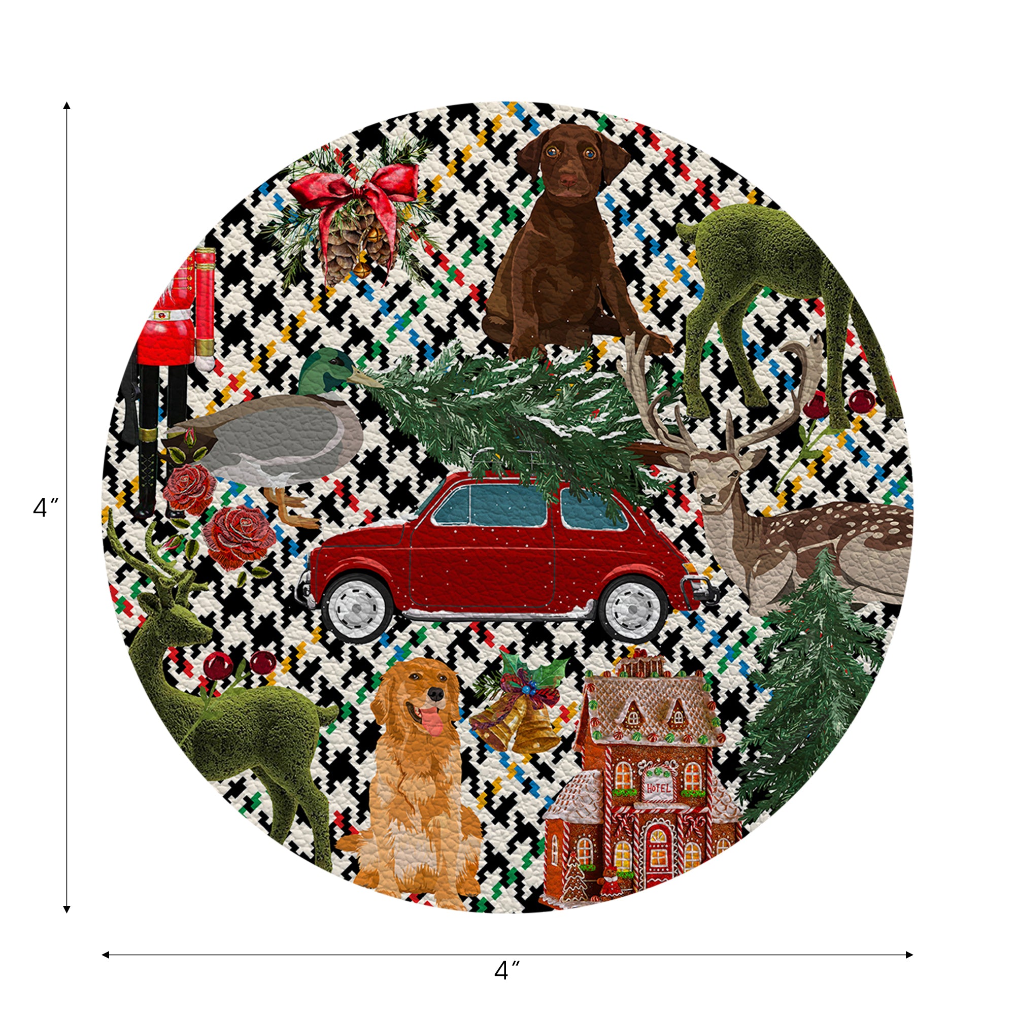 Ultimate Christmas Multi Plaid 4" Coasters - nicolettemayer.com
