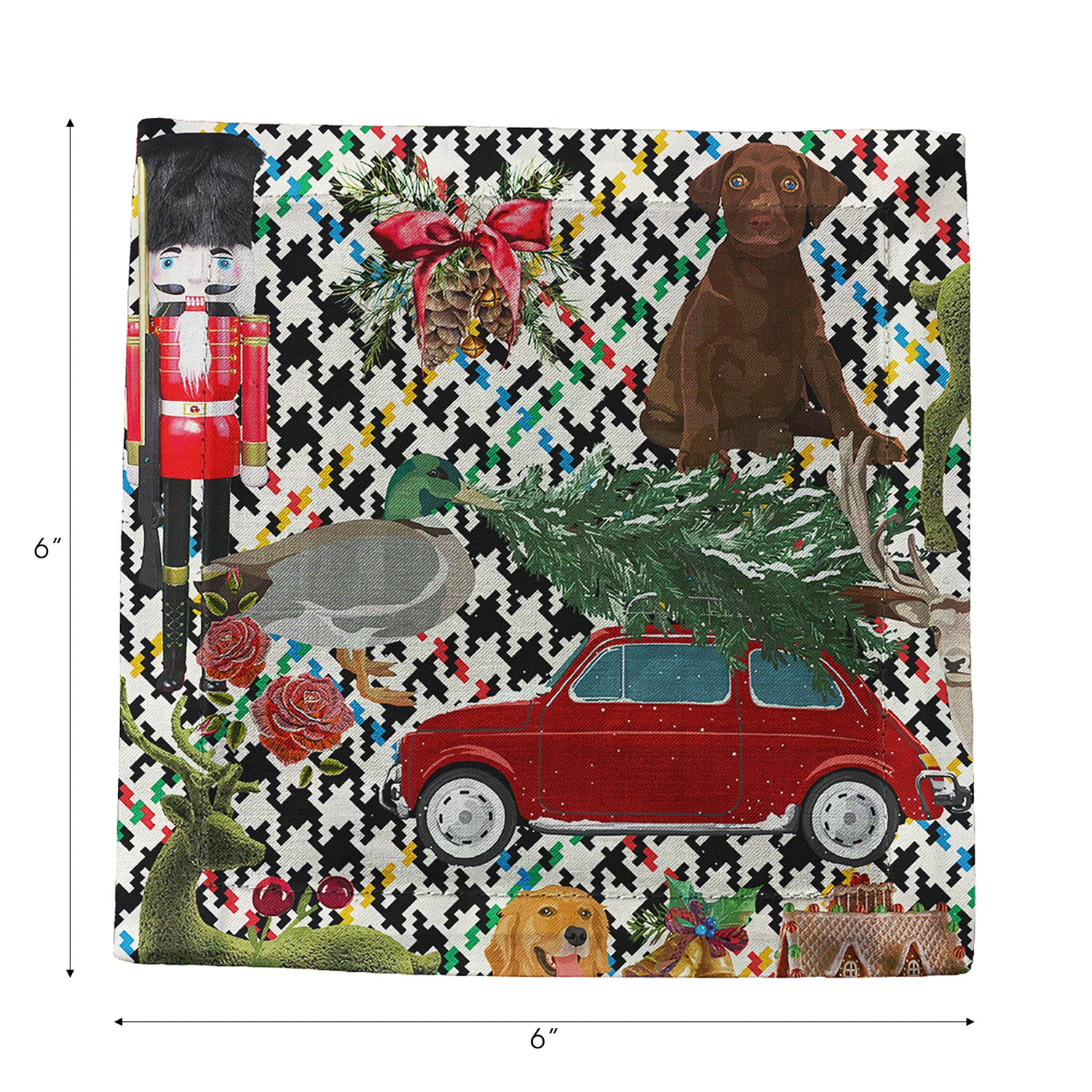 Ultimate Christmas Multi Plaid 6X6 Cocktail Napkins - nicolettemayer.com