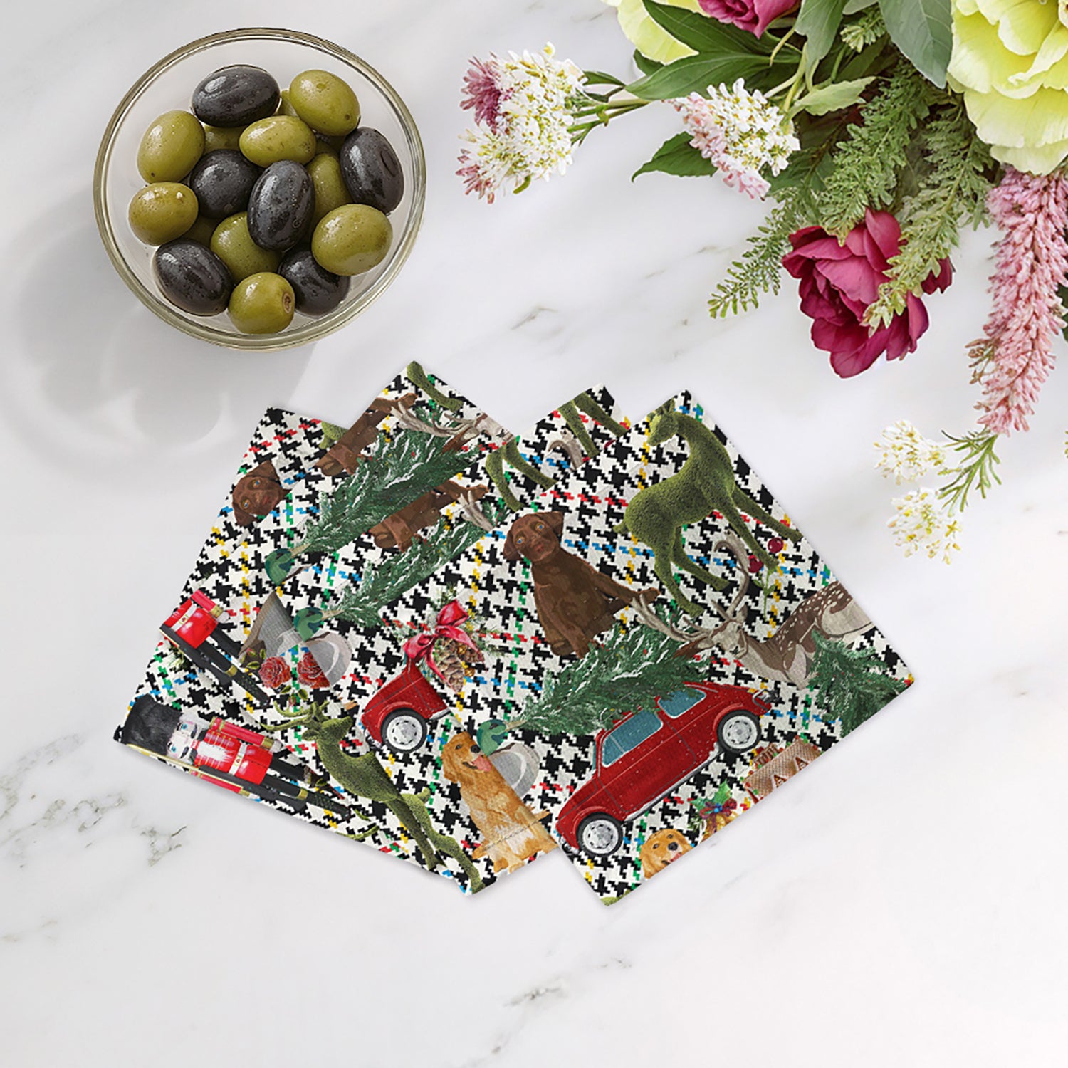 Ultimate Christmas Multi Plaid 6X6 Cocktail Napkins - nicolettemayer.com