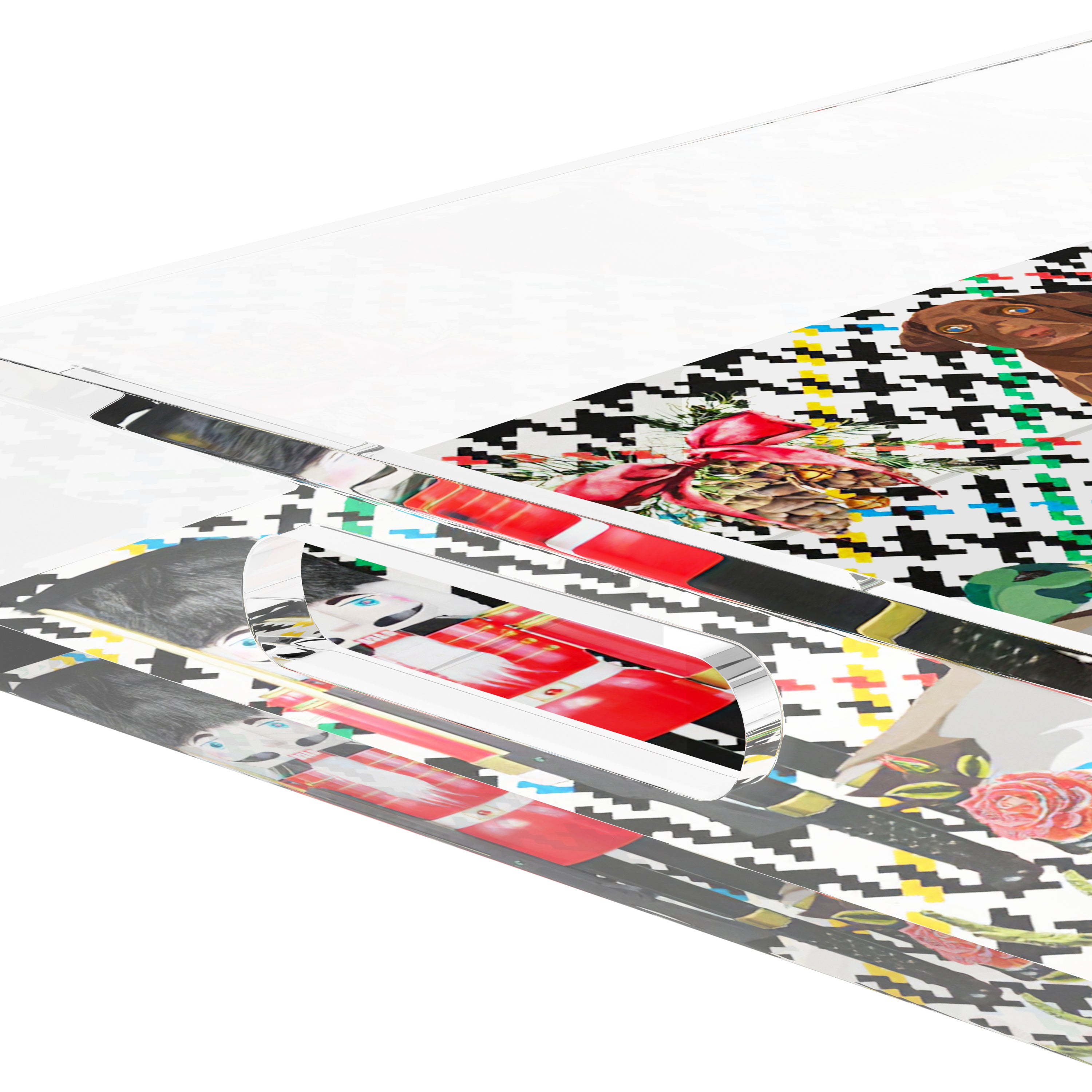 Ultimate Christmas Multi Plaid 22.5X14.5 Acrylic Tray - nicolettemayer.com