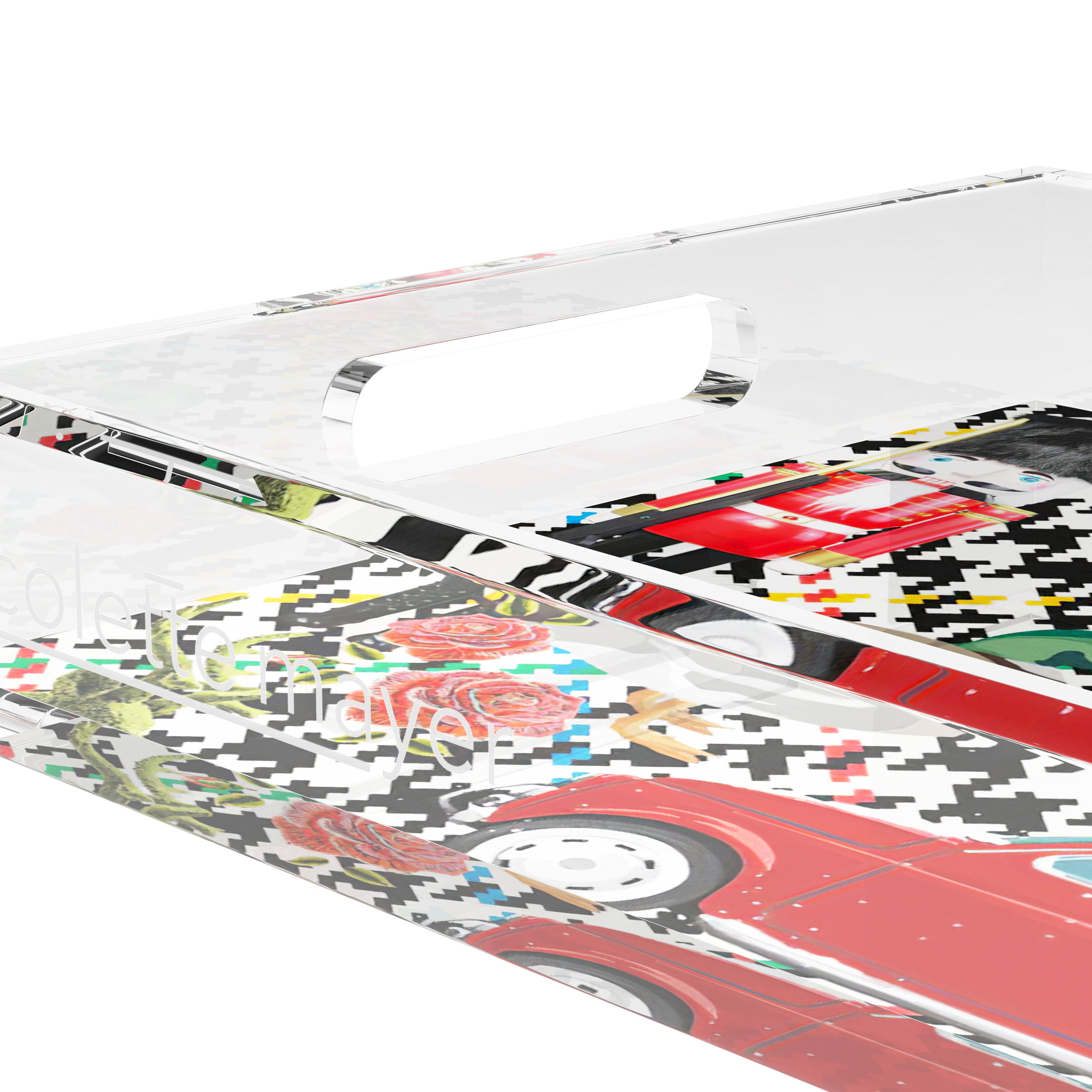 Ultimate Christmas Multi Plaid 22.5X14.5 Acrylic Tray - nicolettemayer.com