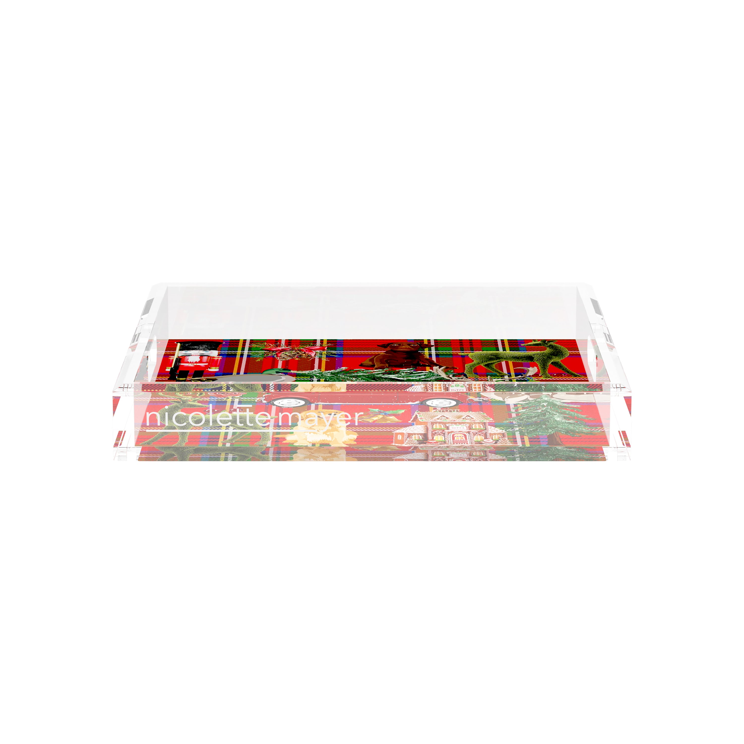 Ultimate Christmas Plaid 12X12 Acrylic Tray - nicolettemayer.com