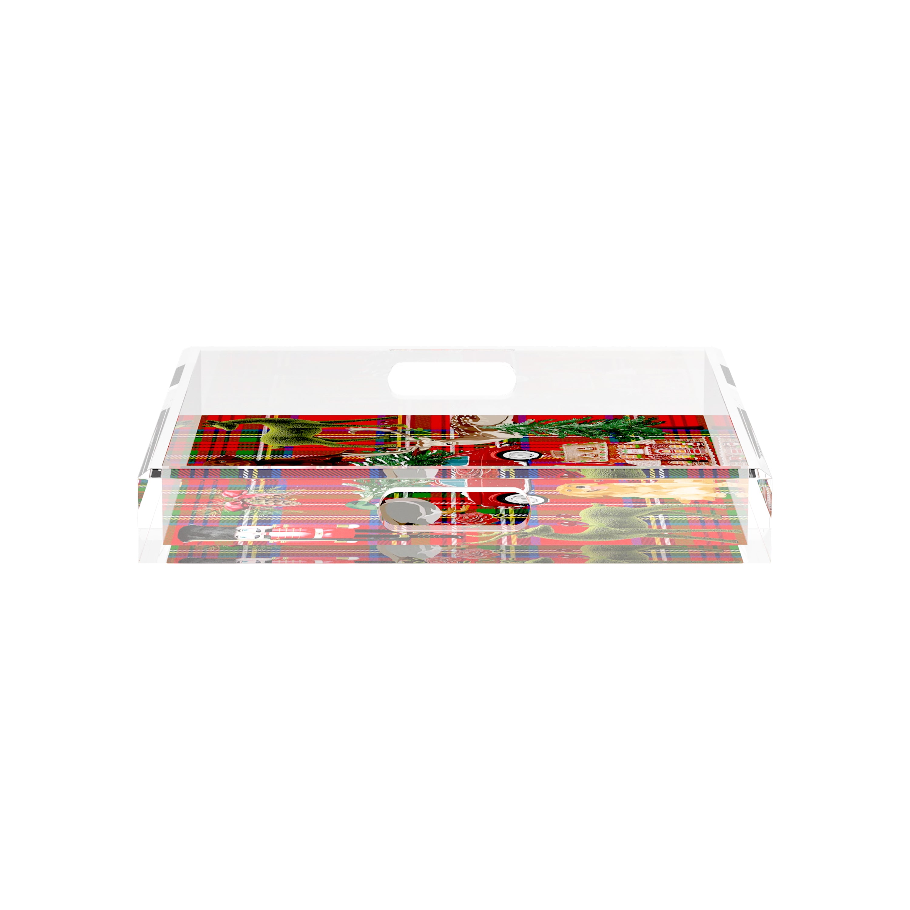Ultimate Christmas Plaid 12X12 Acrylic Tray - nicolettemayer.com
