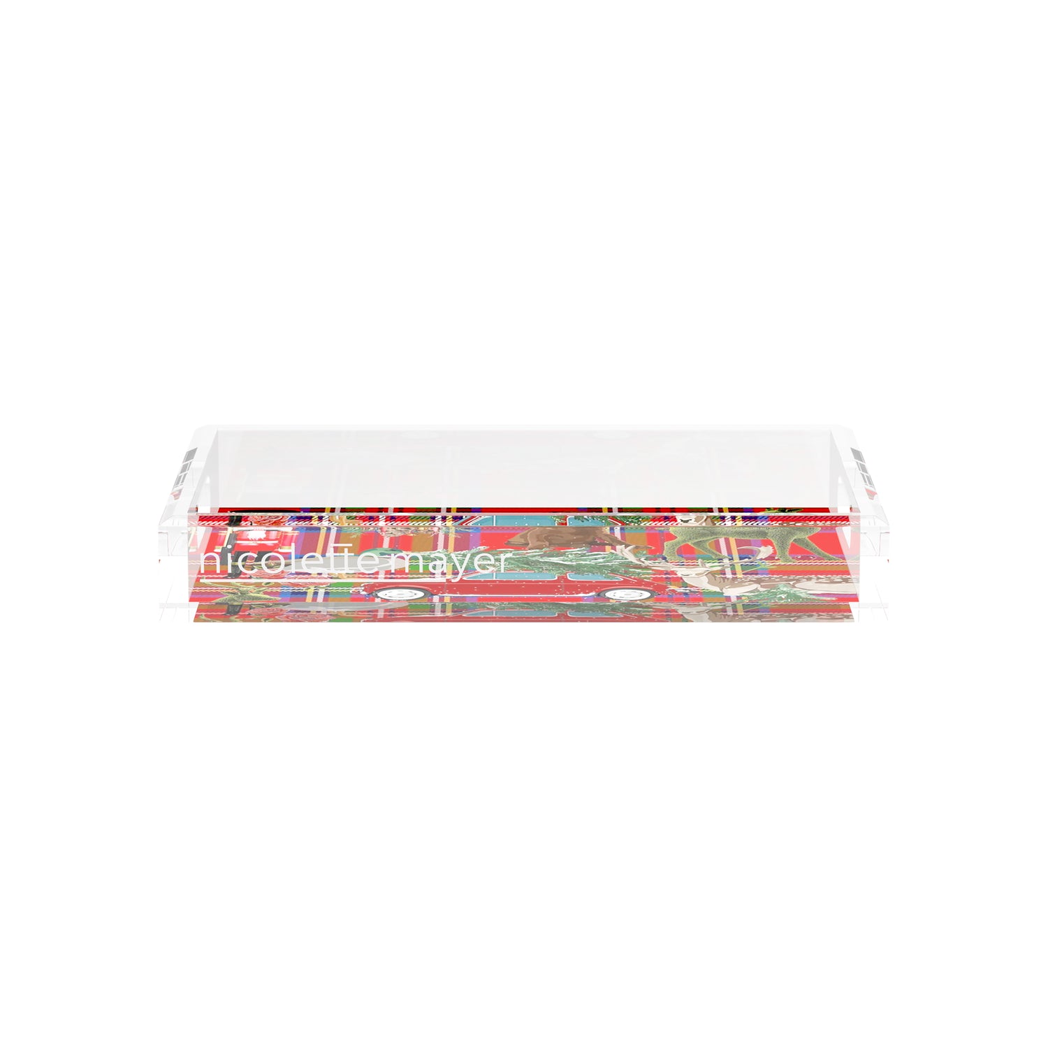 Ultimate Christmas Plaid 12.5X7.75 Acrylic Tray - nicolettemayer.com