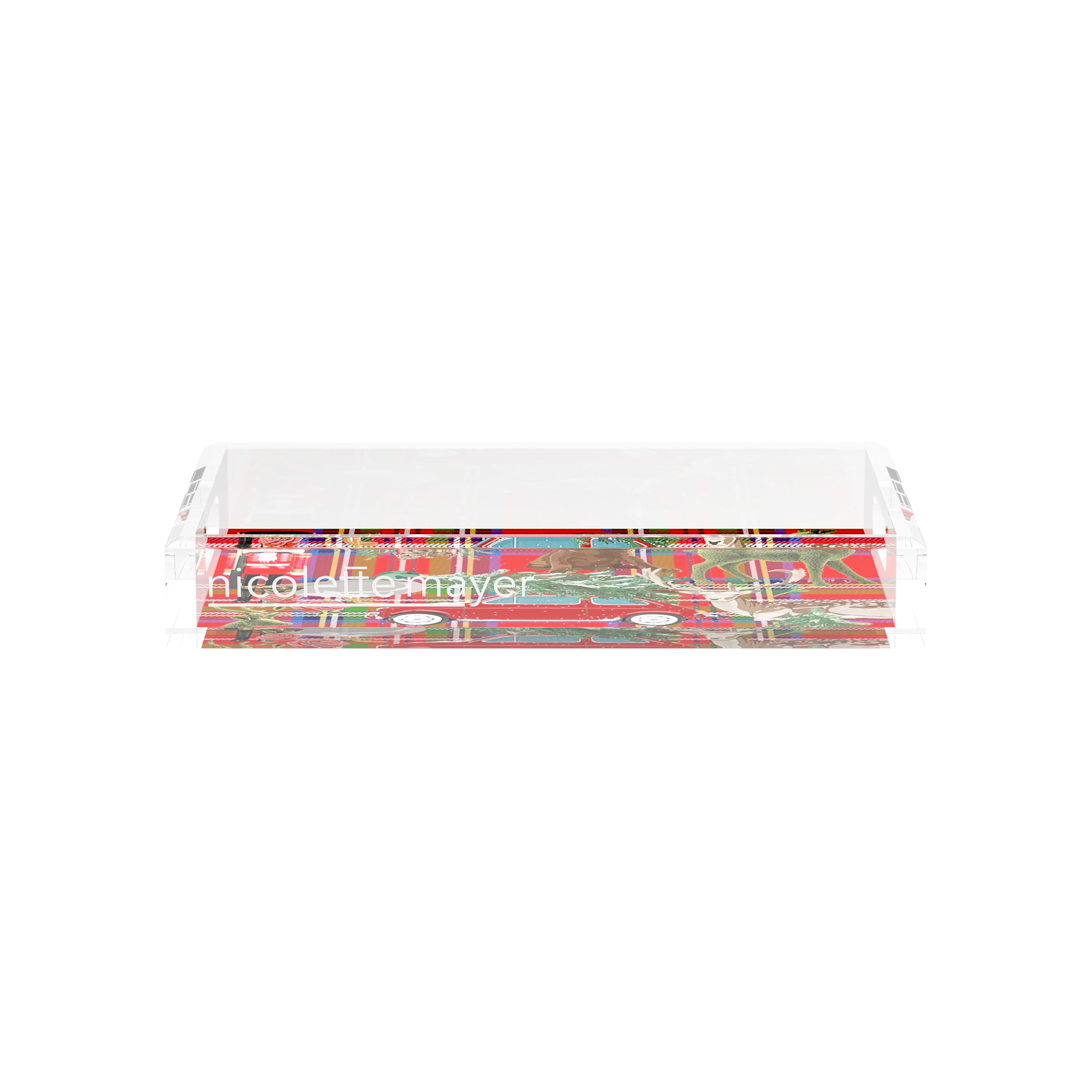 Ultimate Christmas Plaid 12.5X7.75 Acrylic Tray - nicolettemayer.com