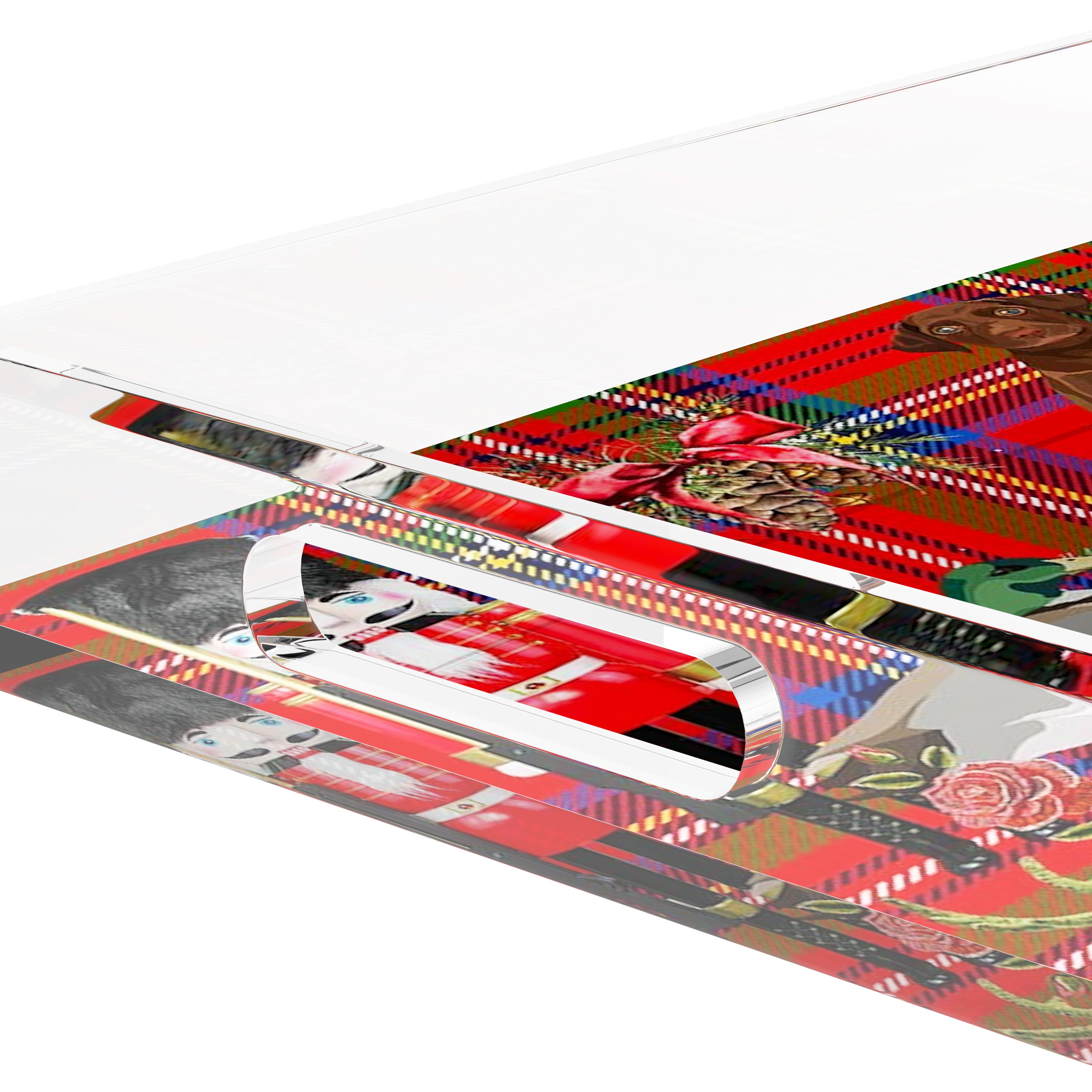 Ultimate Christmas Plaid 12.5X7.75 Acrylic Tray - nicolettemayer.com