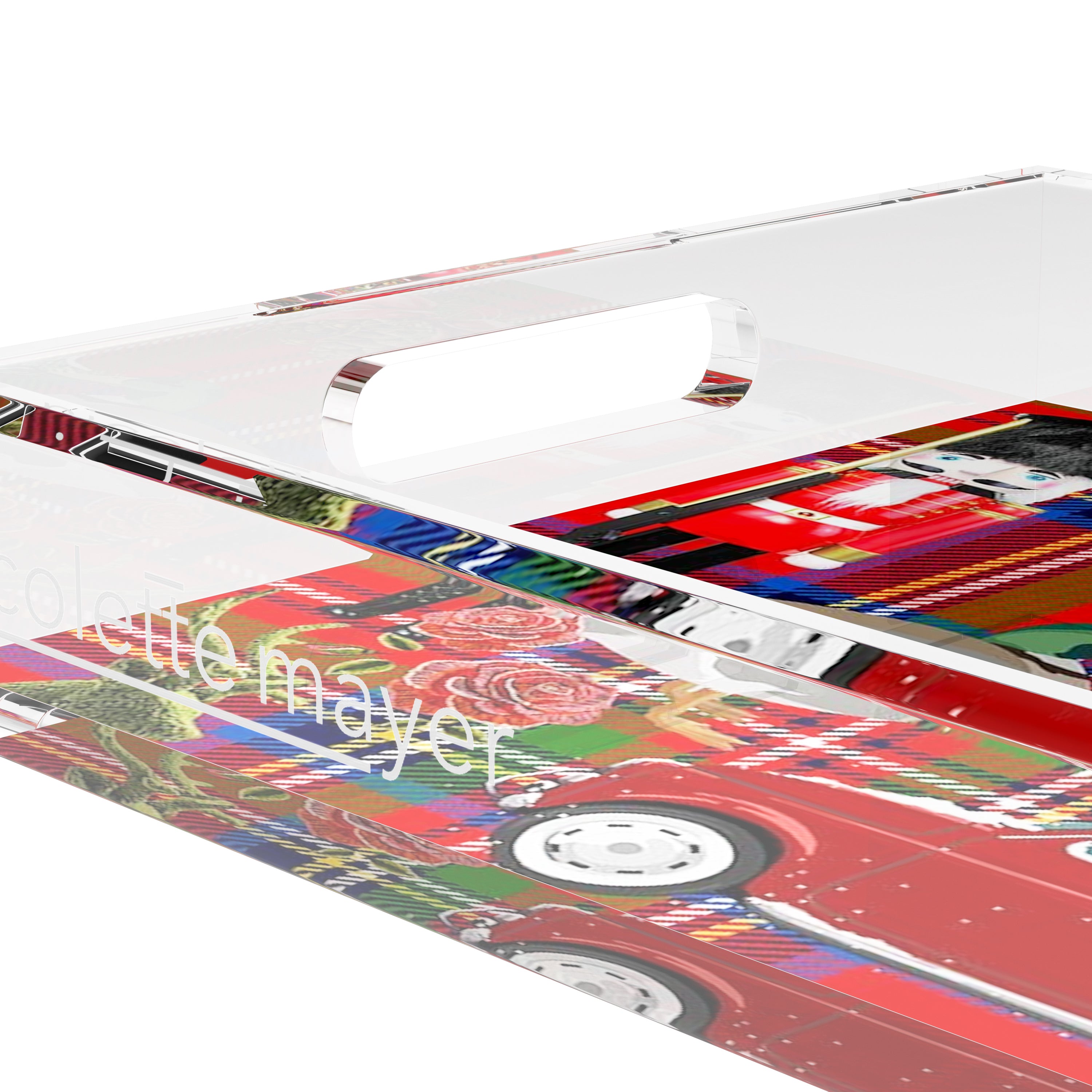 Ultimate Christmas Plaid 12.5X7.75 Acrylic Tray - nicolettemayer.com