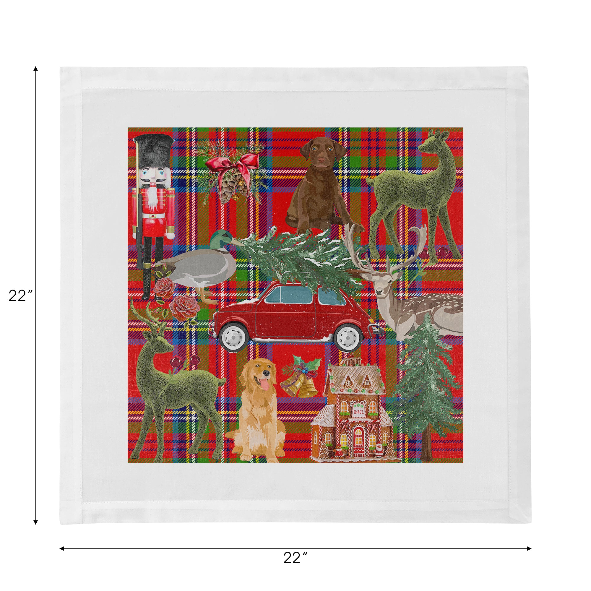 Ultimate Christmas Plaid 22X22 Dinner Napkins - nicolettemayer.com
