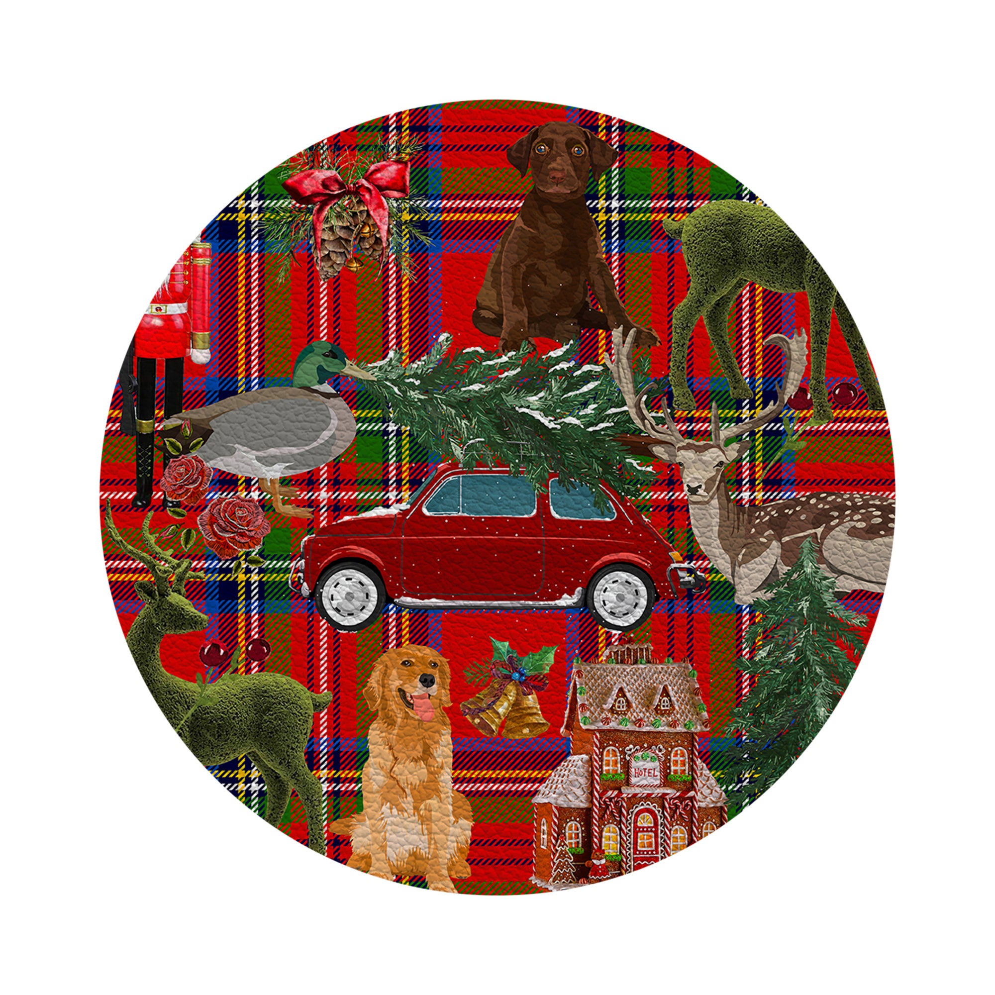 Ultimate Christmas Plaid 4" Coasters - nicolettemayer.com