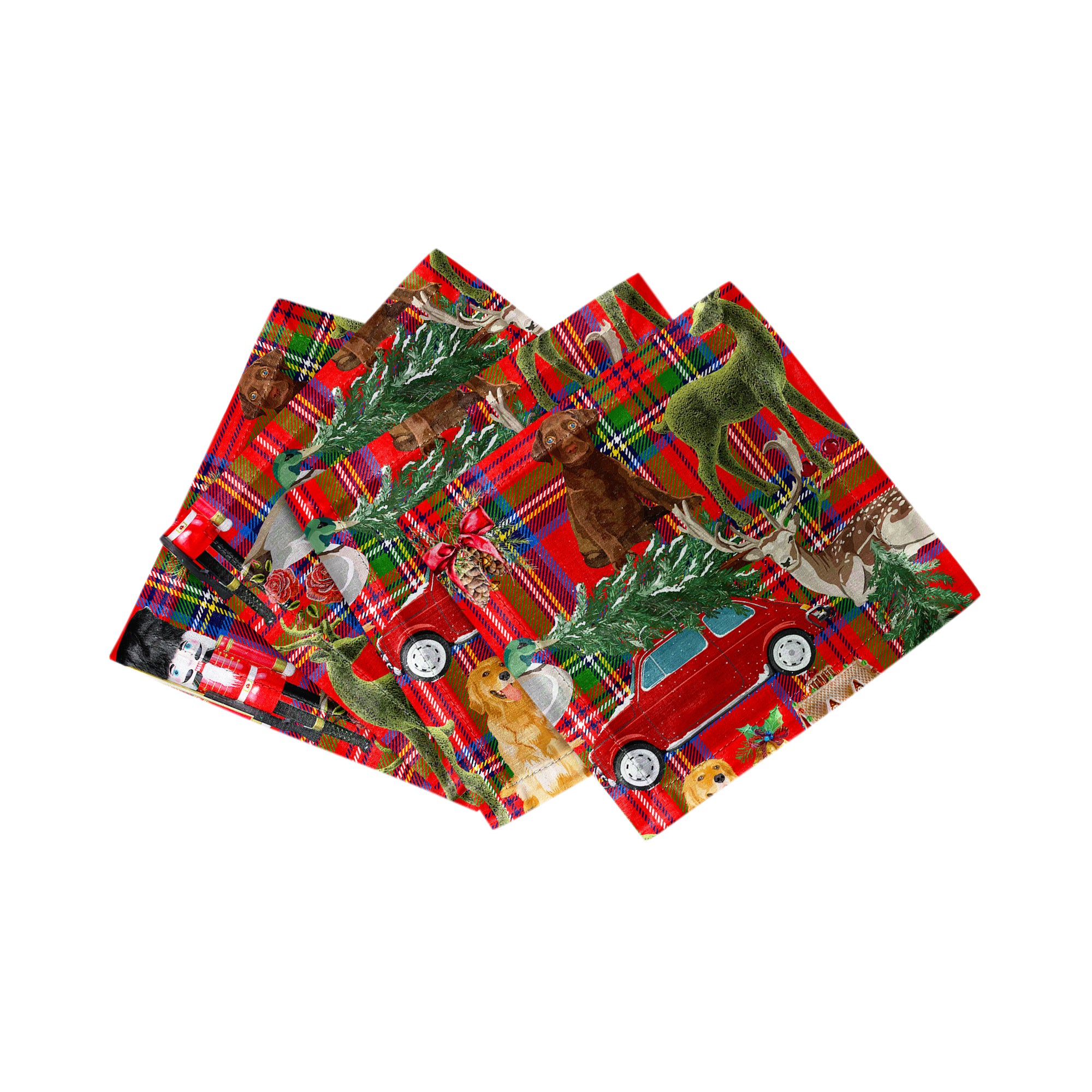 Ultimate Christmas Plaid 6X6 Cocktail Napkins - nicolettemayer.com