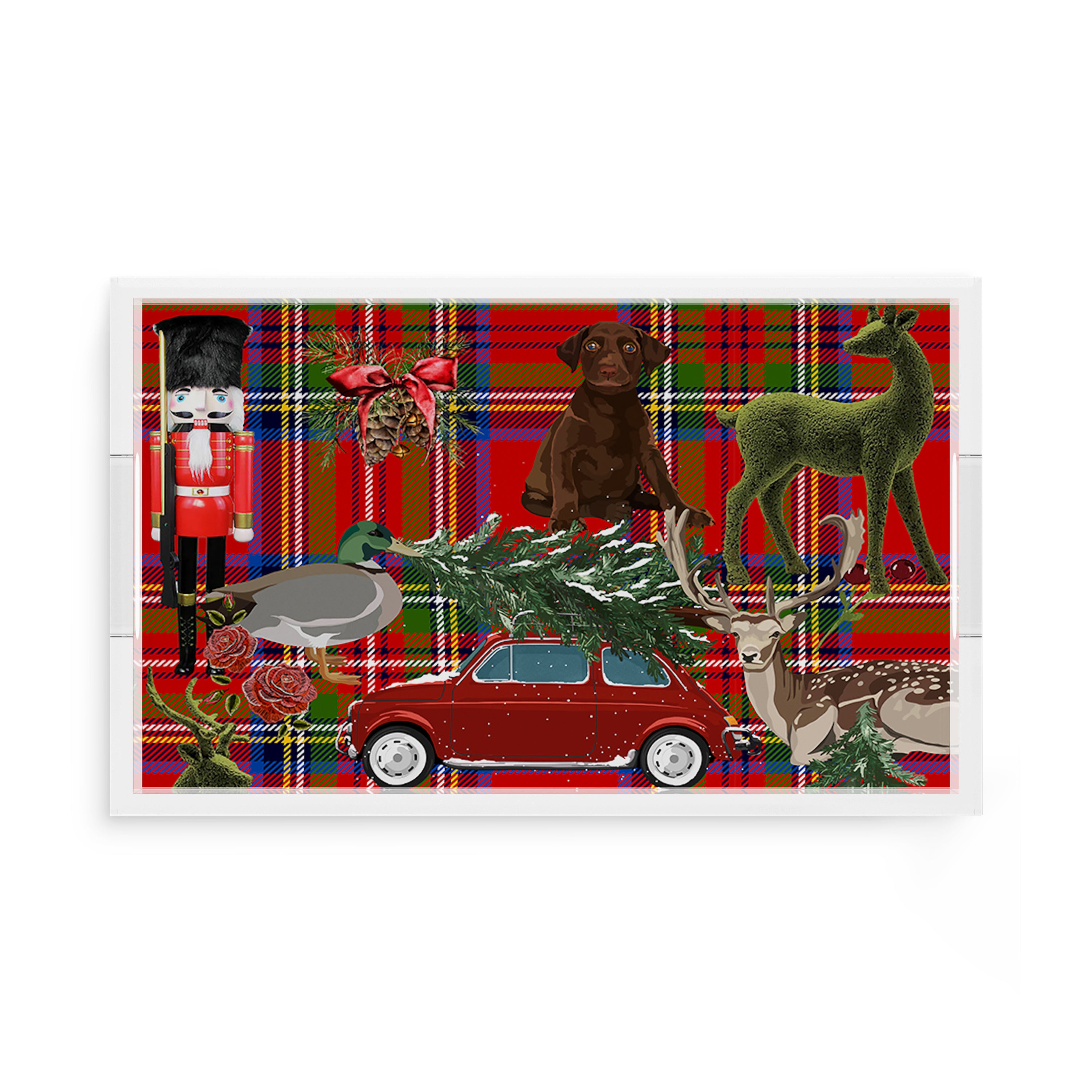 Ultimate Christmas Plaid 17X10.5 Acrylic Tray - nicolettemayer.com