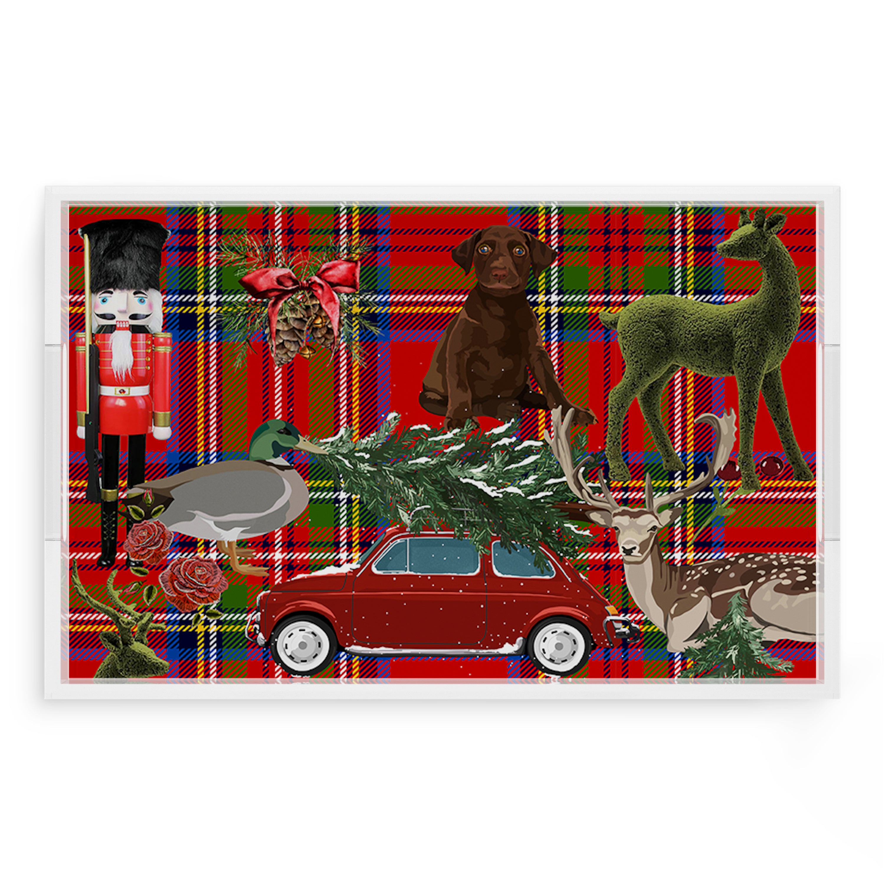 Ultimate Christmas Plaid 17X10.5 Acrylic Tray - nicolettemayer.com
