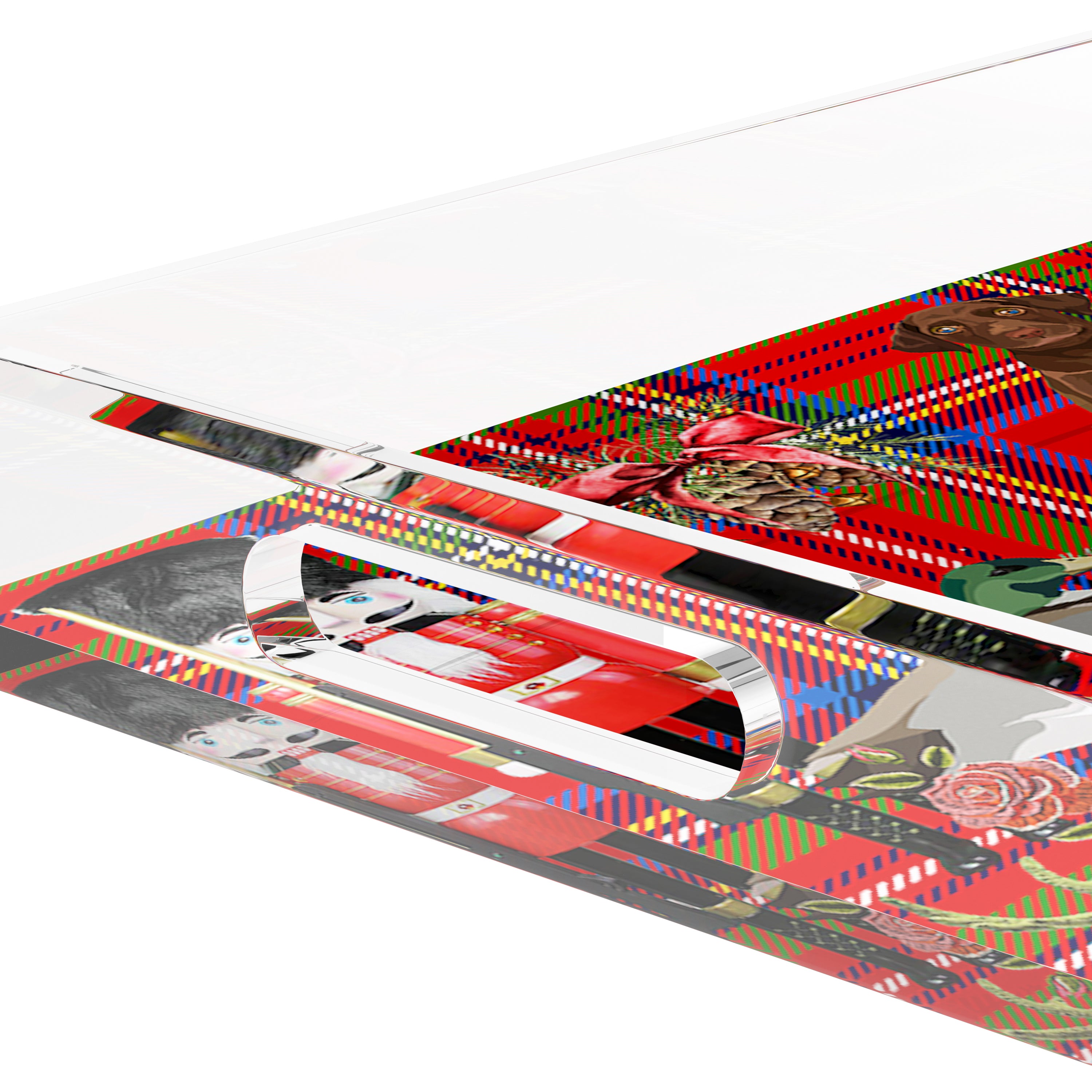 Ultimate Christmas Plaid 17X10.5 Acrylic Tray - nicolettemayer.com