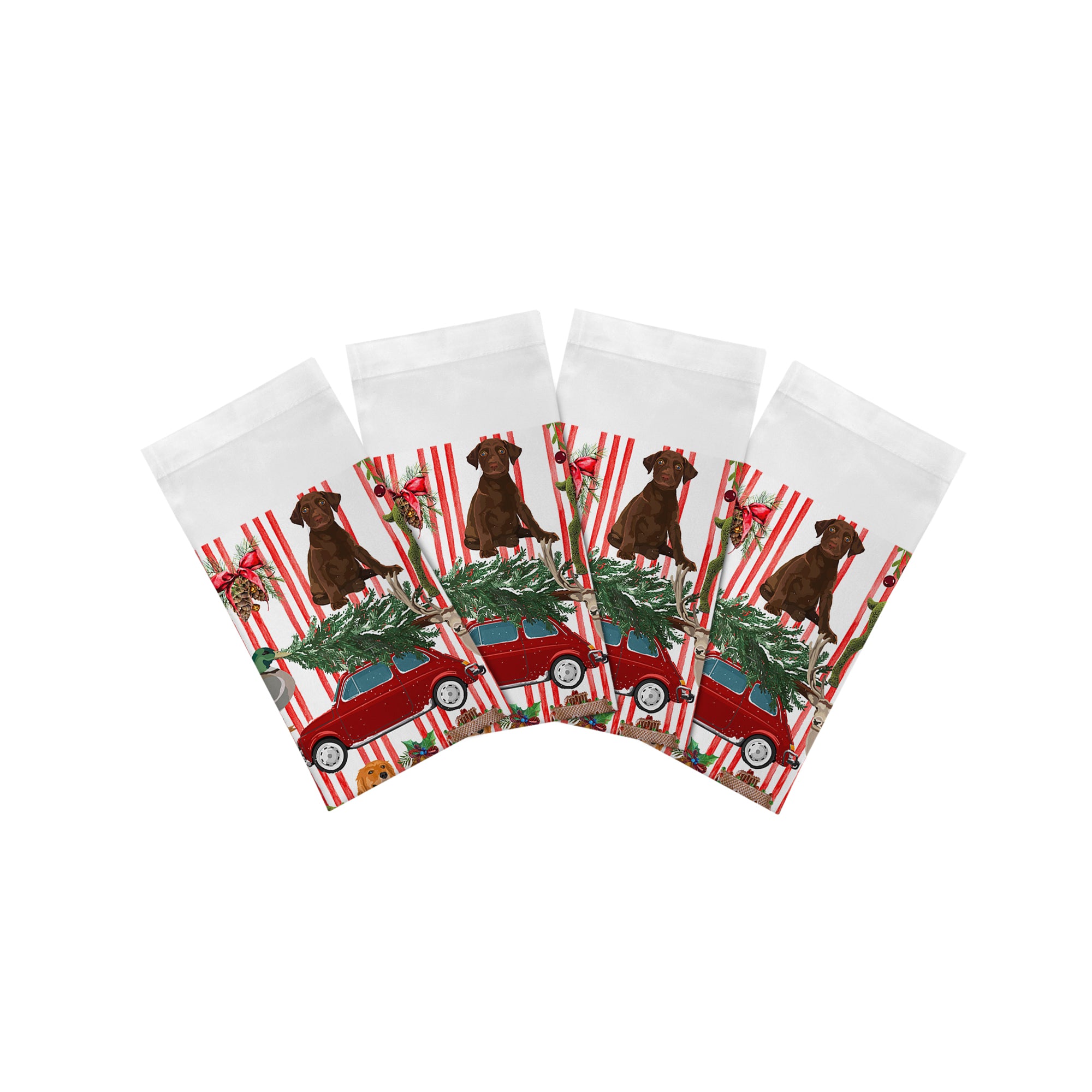 Ultimate Christmas Stripe 22X22 Dinner Napkins - nicolettemayer.com
