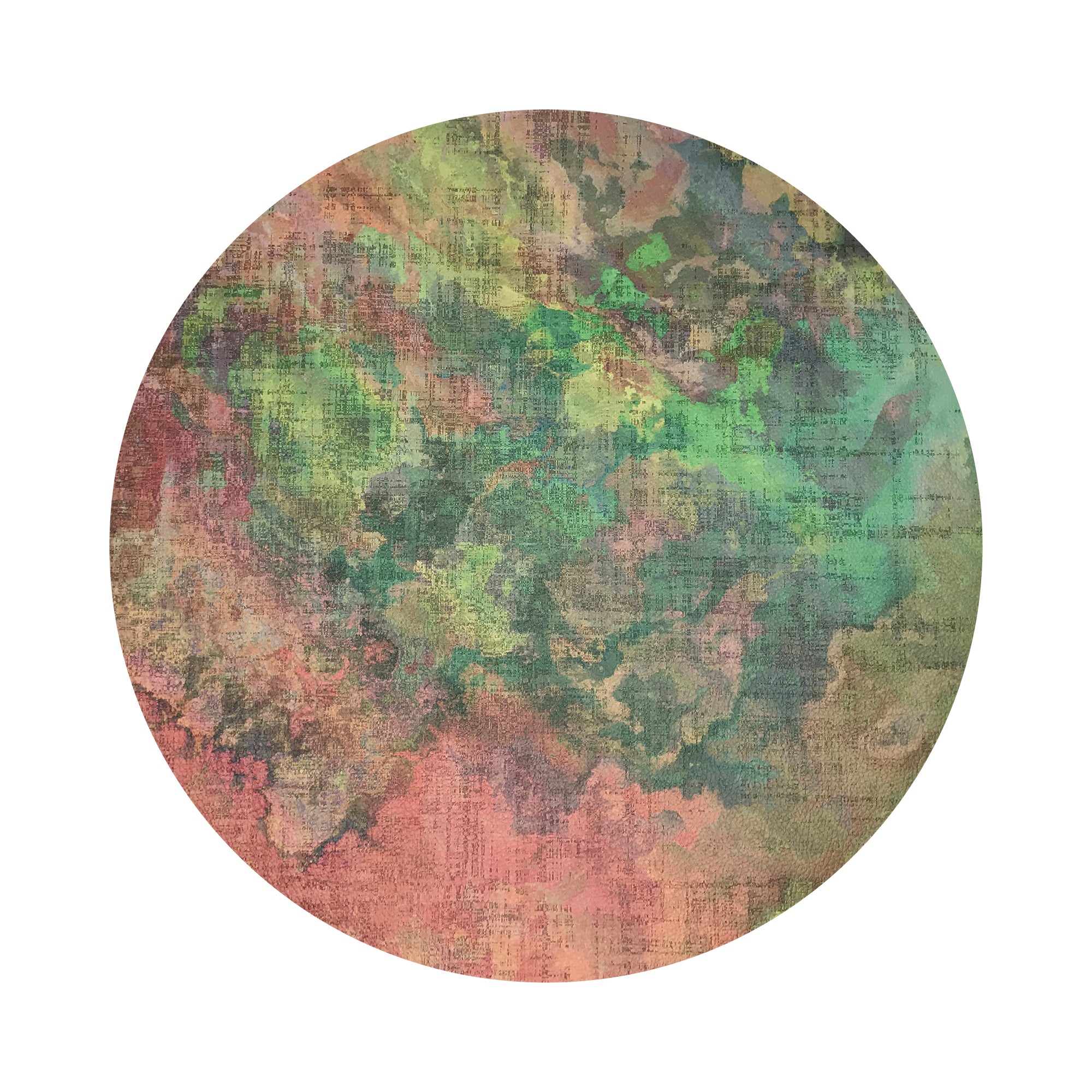 Watercolor Darling Vegan Leather Round Coasters
