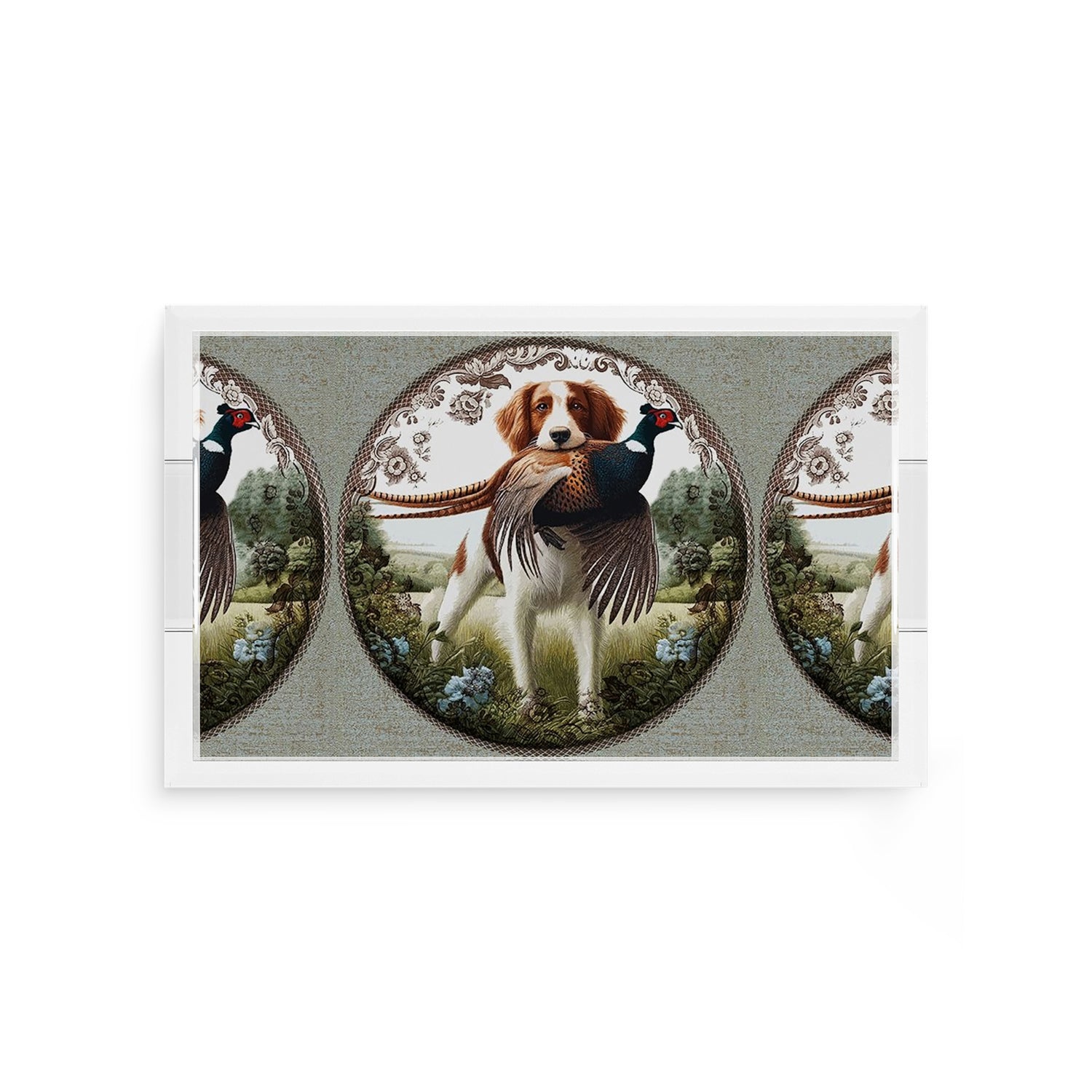 Woodland Hunting Dog 12.5X7.75 Acrylic Tray - nicolettemayer.com