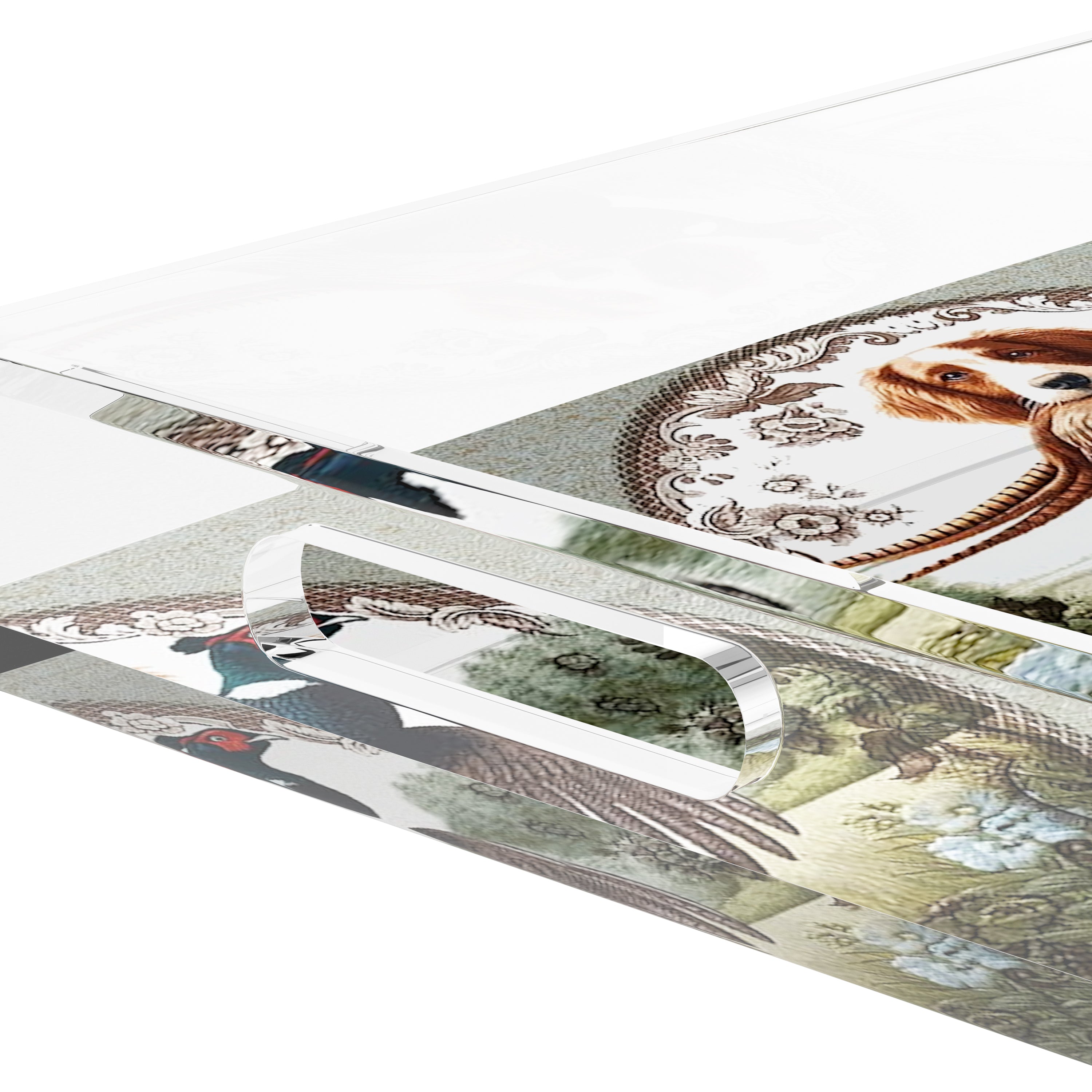 Woodland Hunting Dog 12.5X7.75 Acrylic Tray - nicolettemayer.com