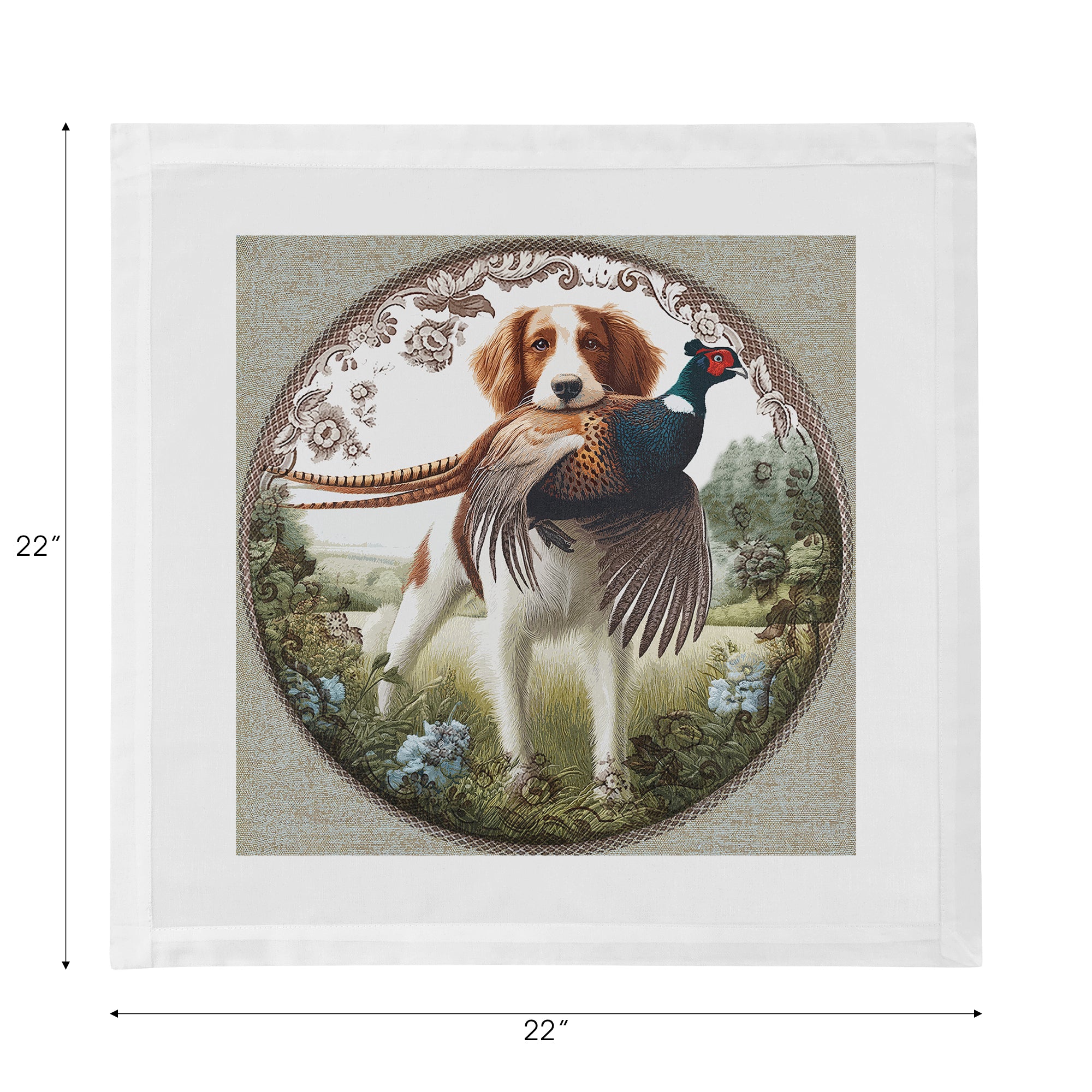 Woodland Hunting Dog Cotton Sateen Dinner Napkins