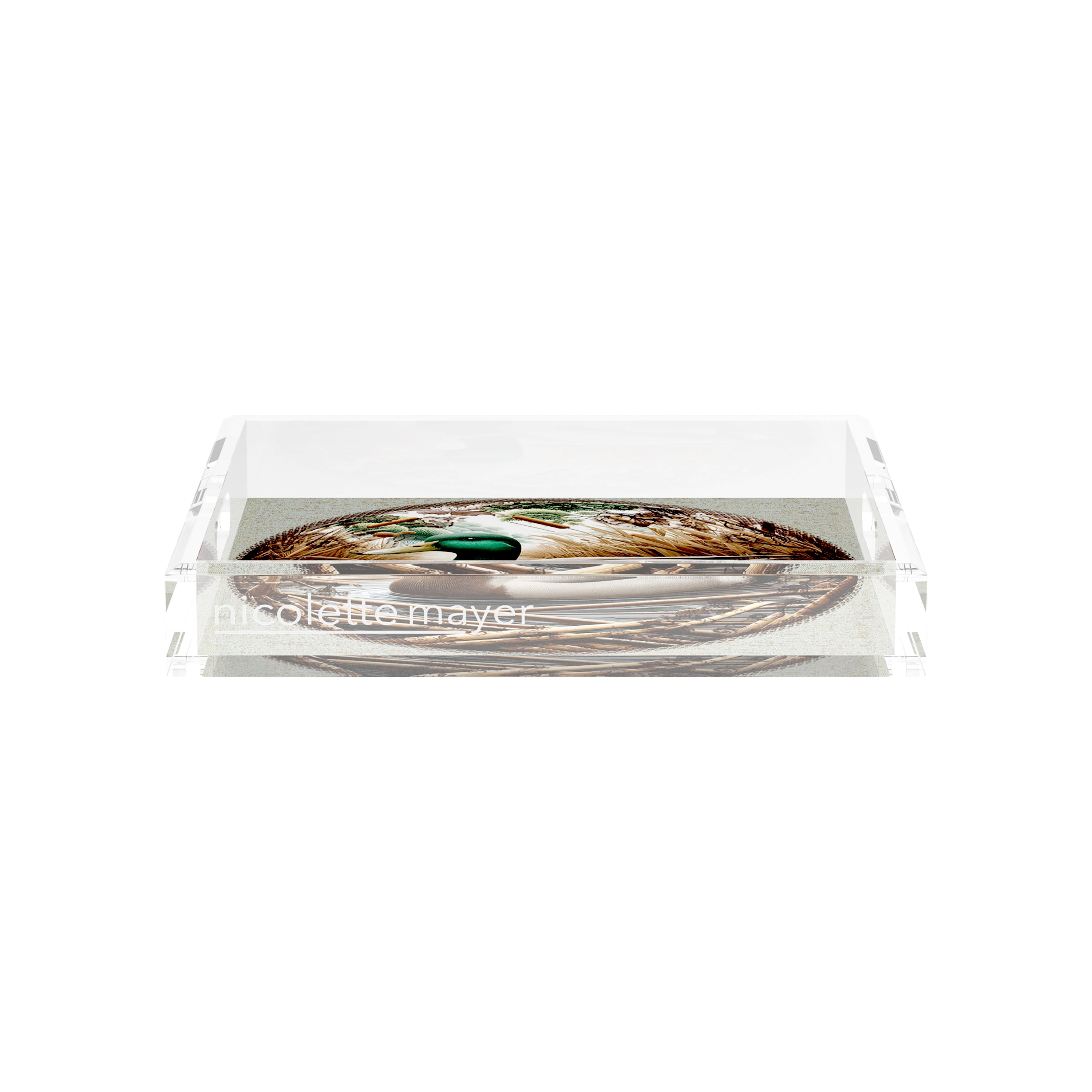Woodland Mallard Duck 12X12 Acrylic Tray - nicolettemayer.com