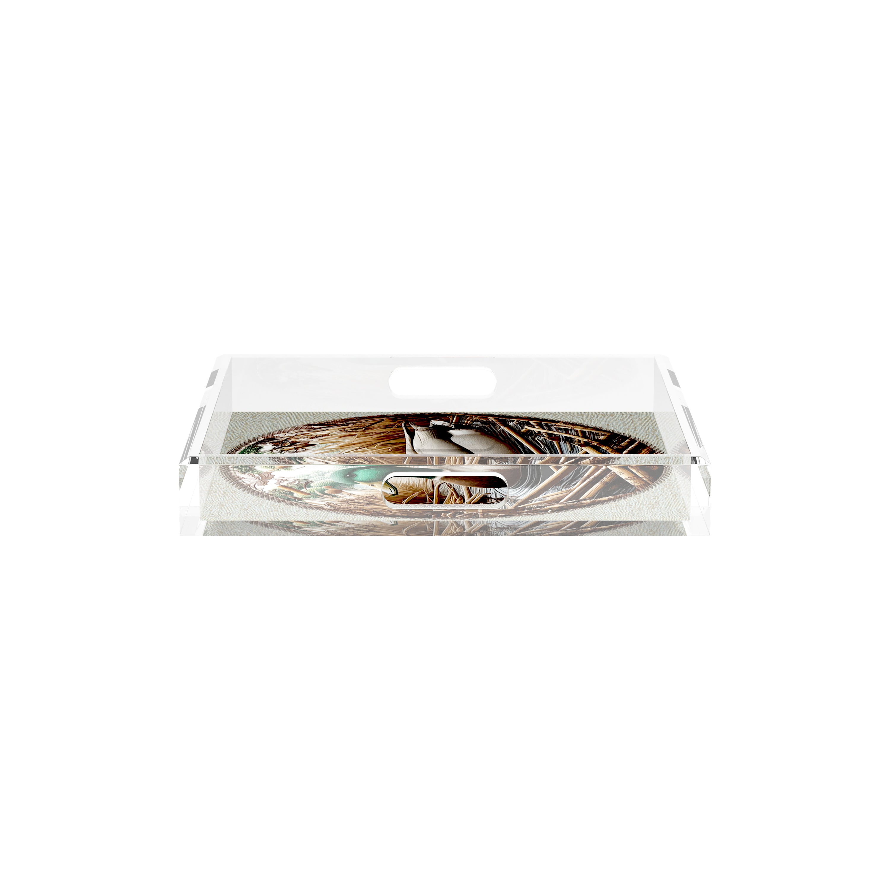 Woodland Mallard Duck 12X12 Acrylic Tray - nicolettemayer.com
